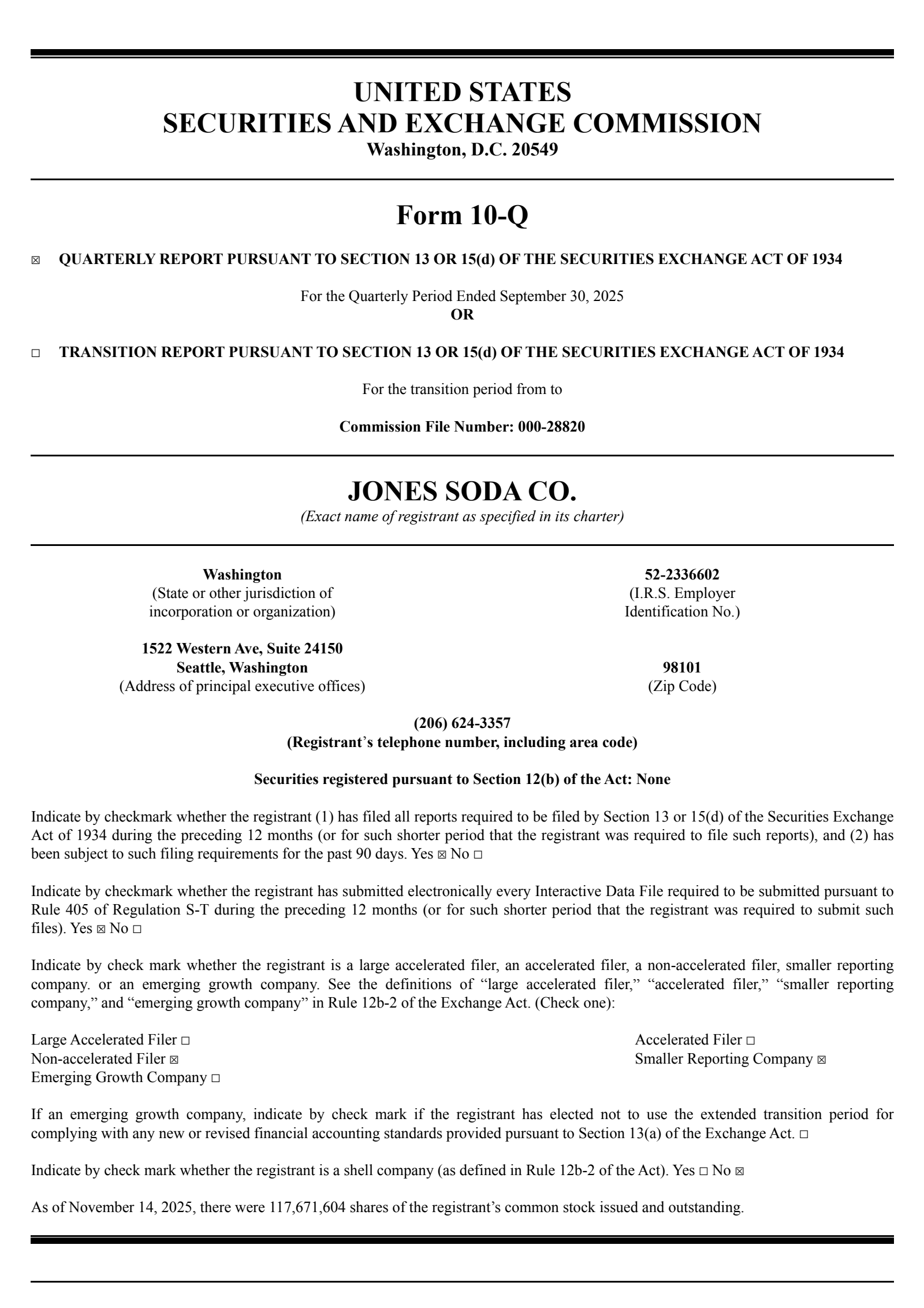Jones Soda's Q3 2025 Quarterly Report