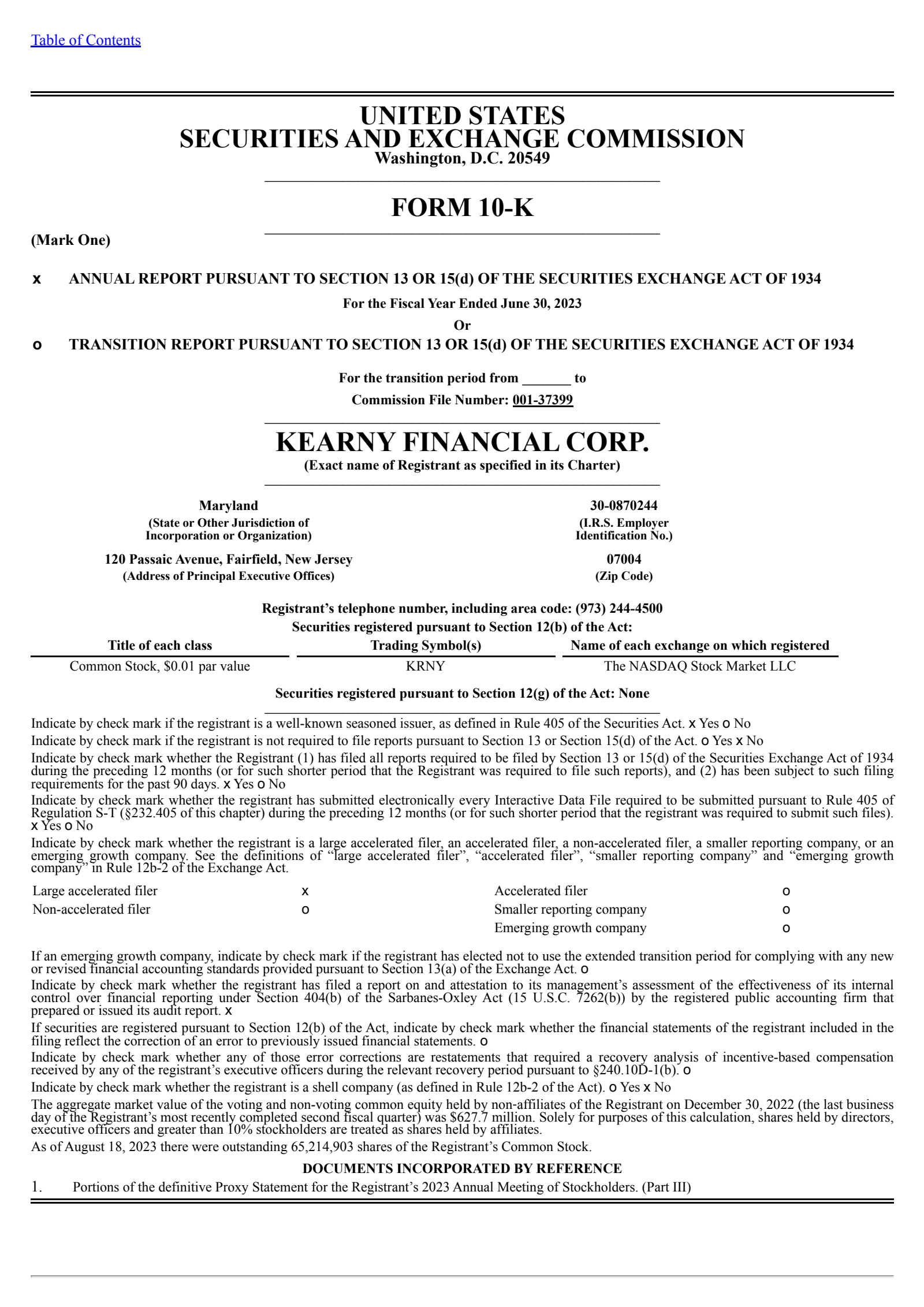 KRNY Q4 2023 Earnings Report on 7/27/2023