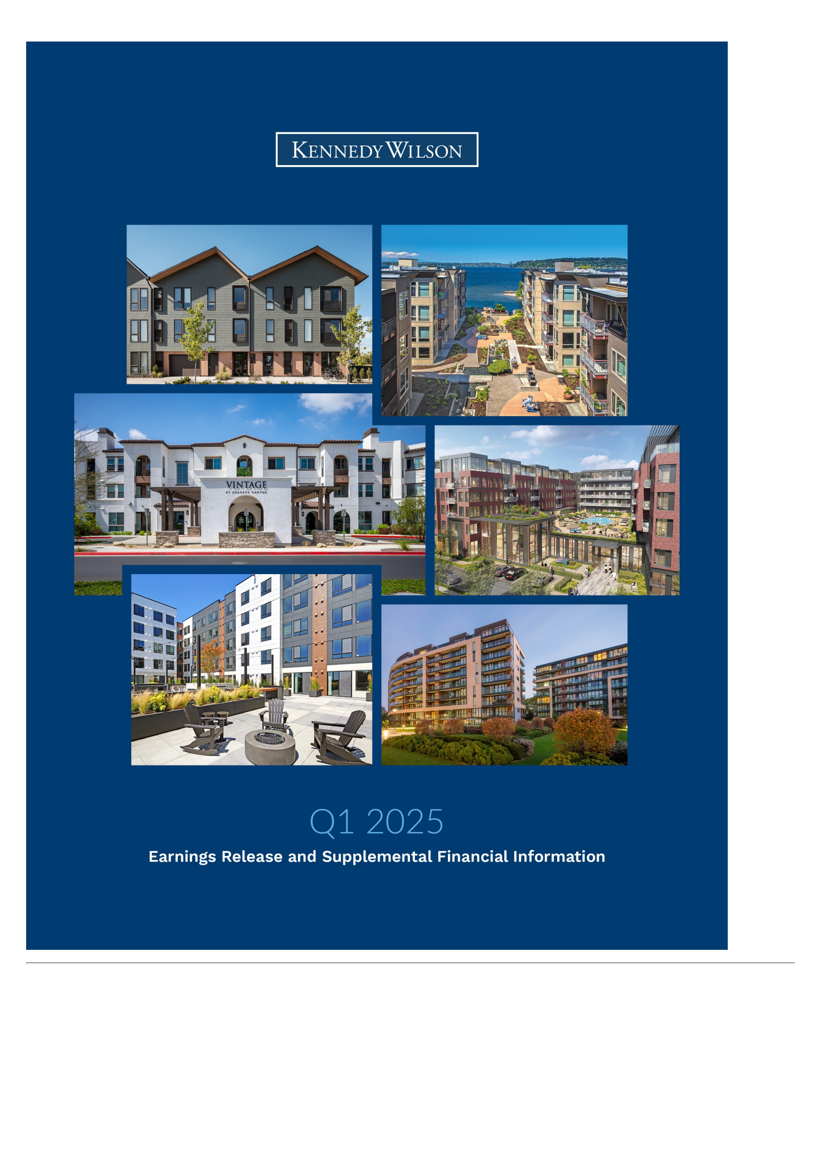 Kennedy-Wilson's Q1 2025 Press Release