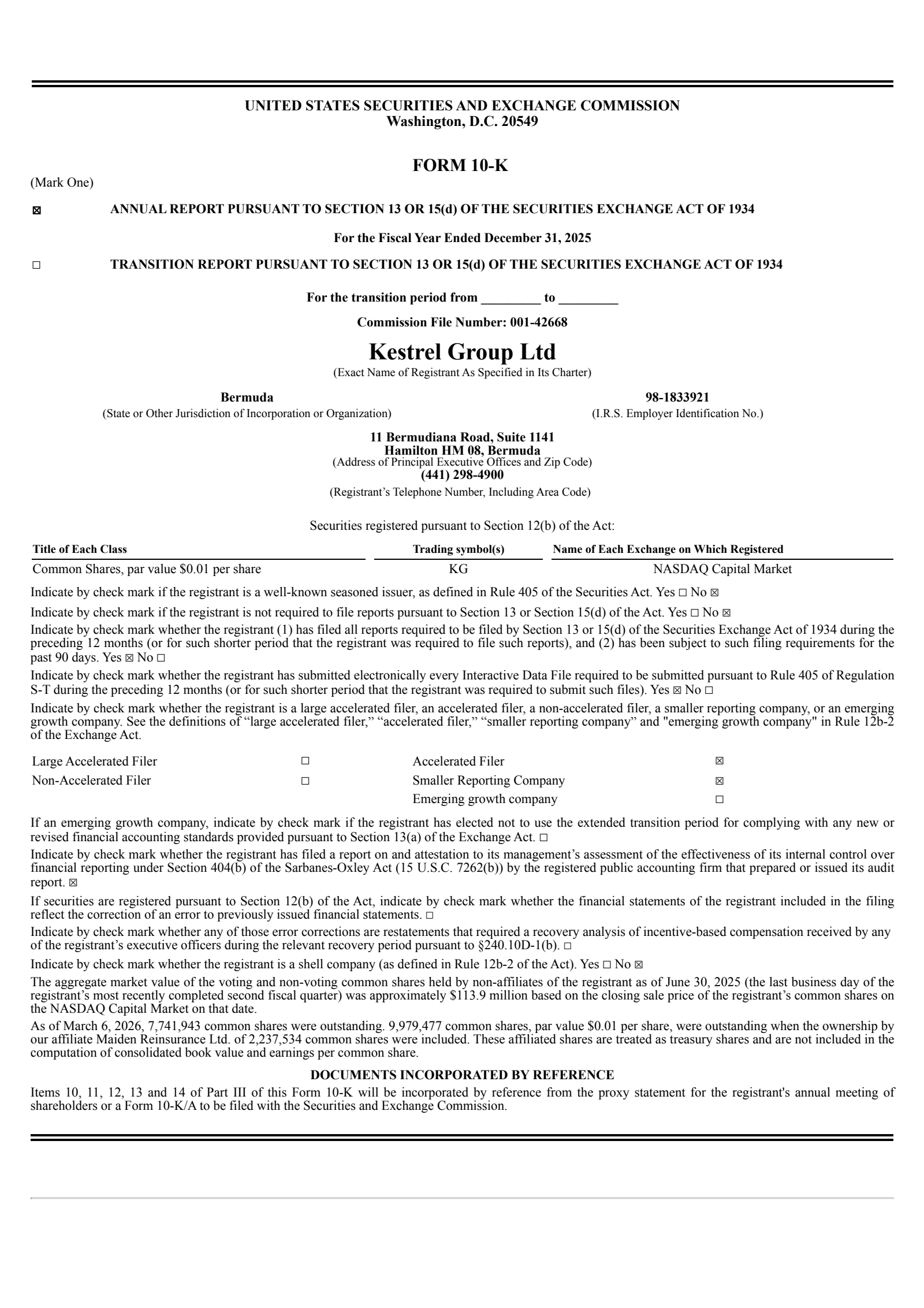 Ranger Bermuda Topco's Q4 2025 Annual report