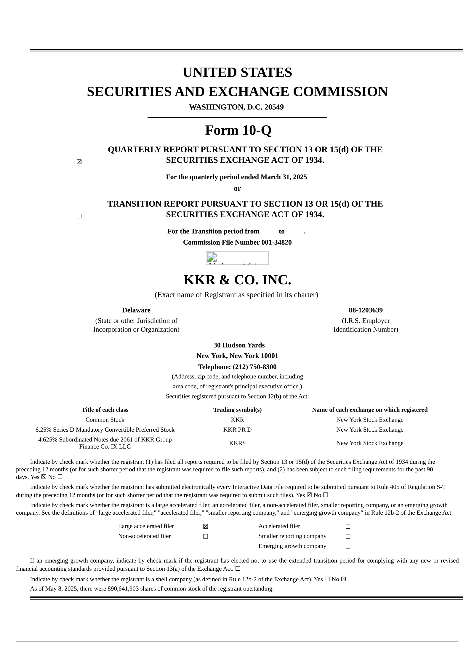 KKR & Co. Inc.'s Q1 2025 Quarterly report
