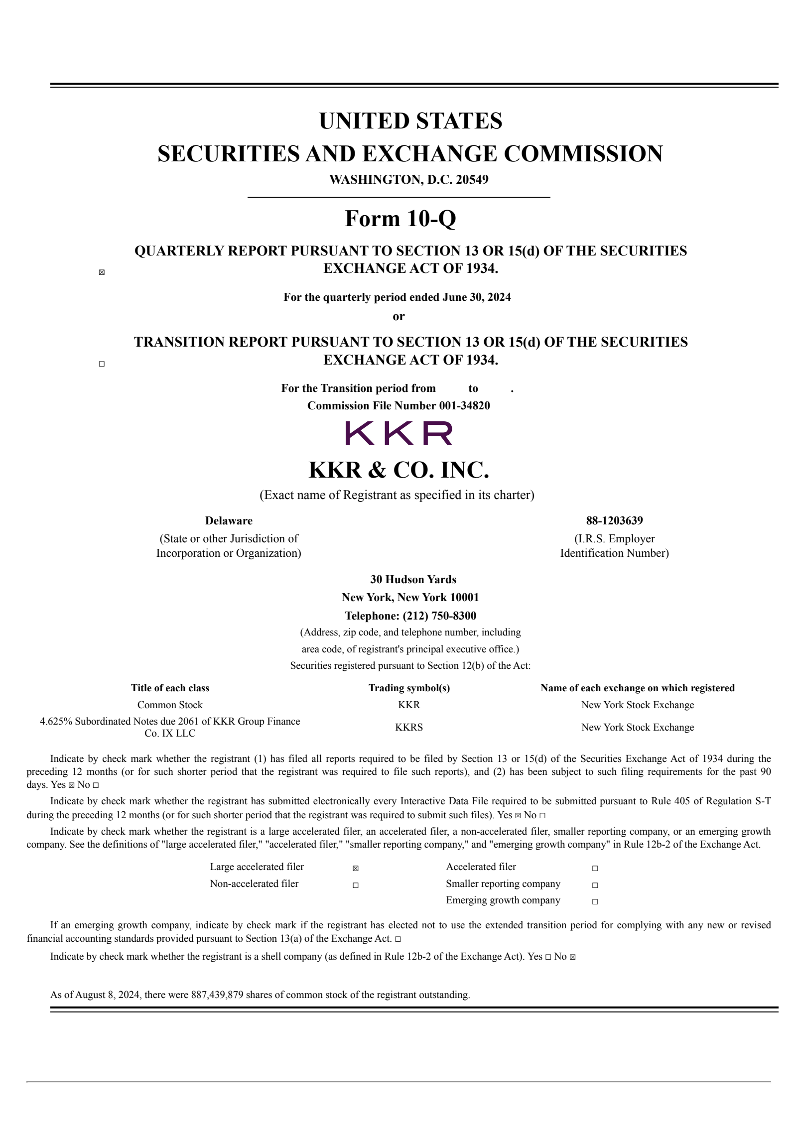 KKR & Co. Inc.'s Q2 2024 Quarterly report