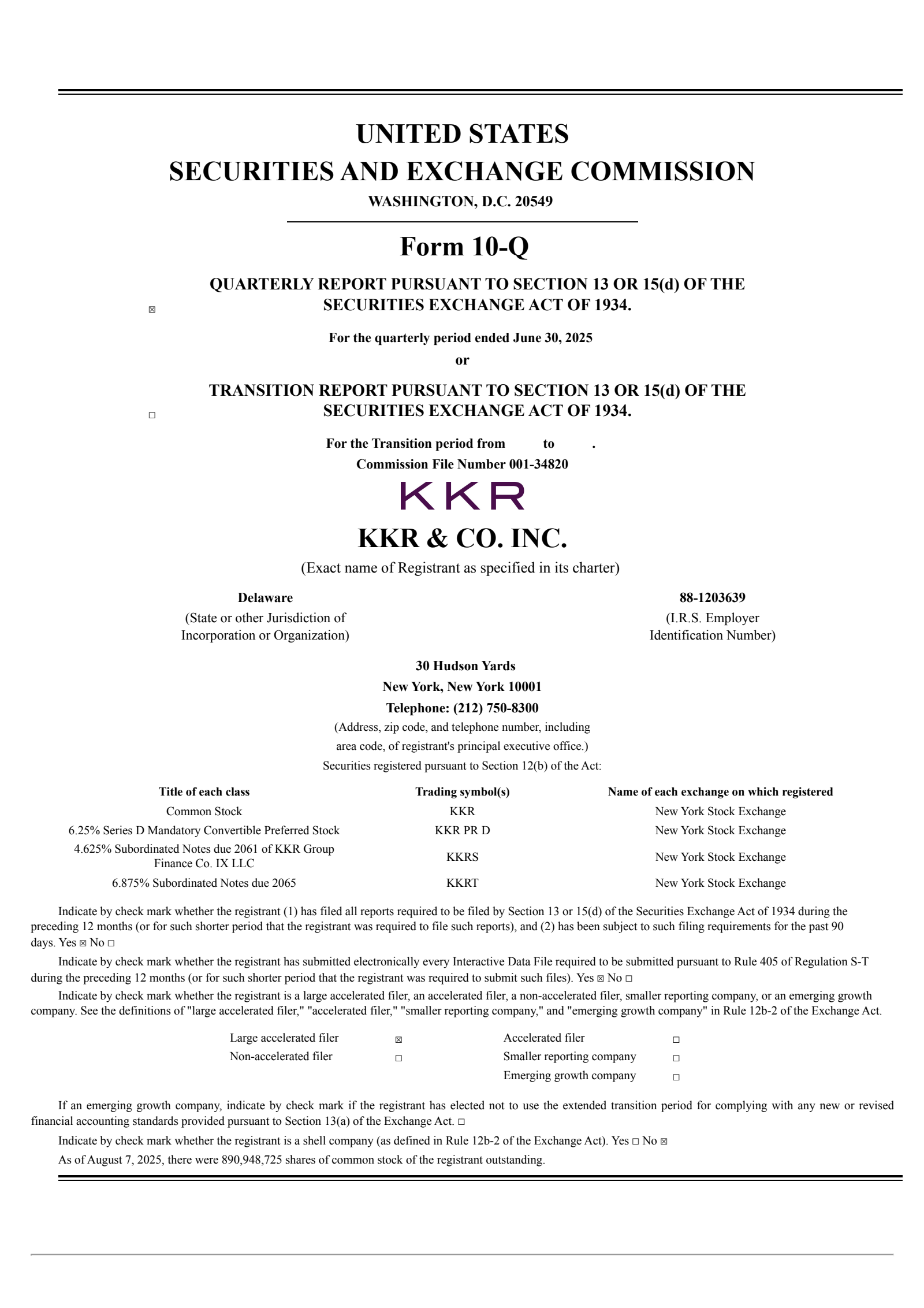 KKR & Co. Inc.'s Q2 2025 Quarterly report