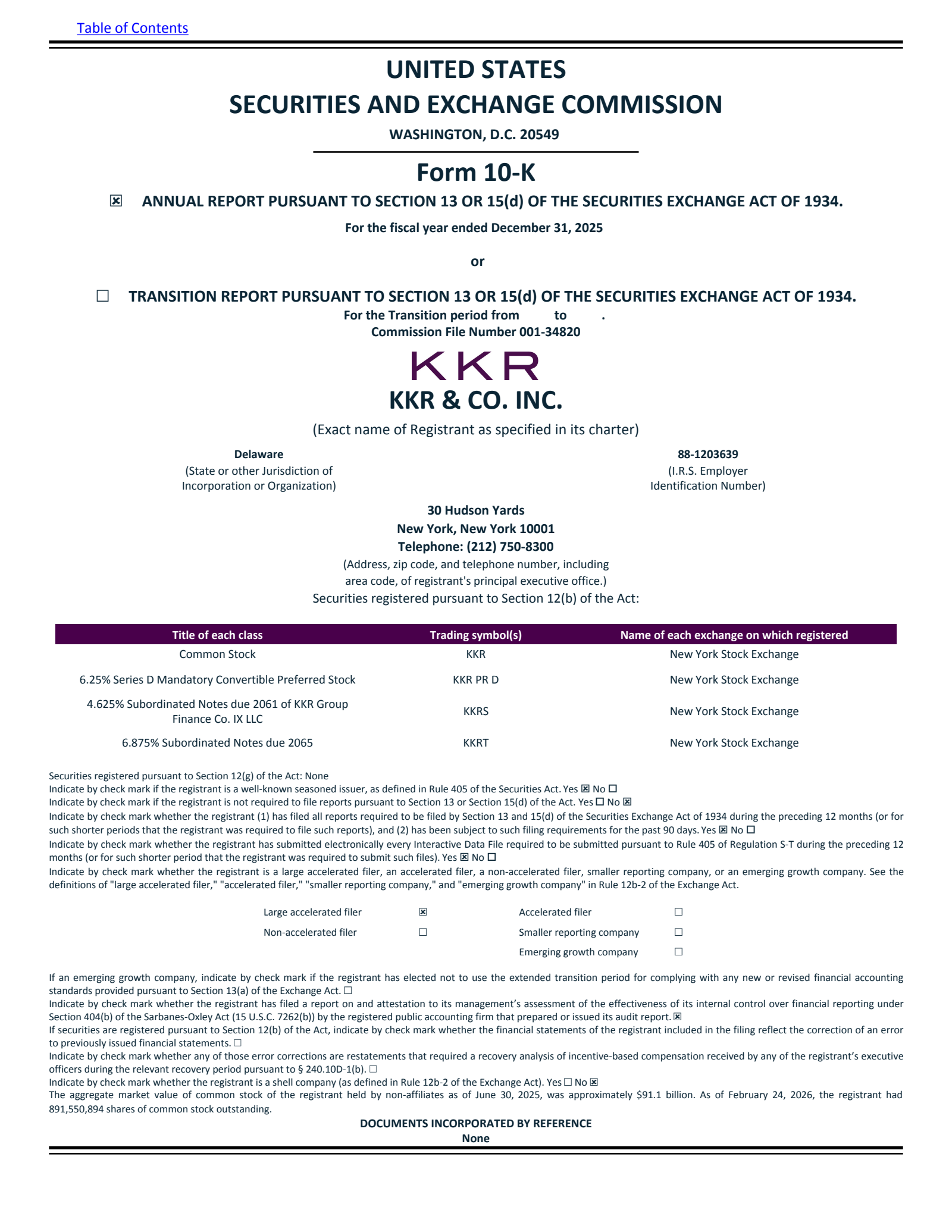 KKR & Co. Inc.'s Q4 2025 Annual report
