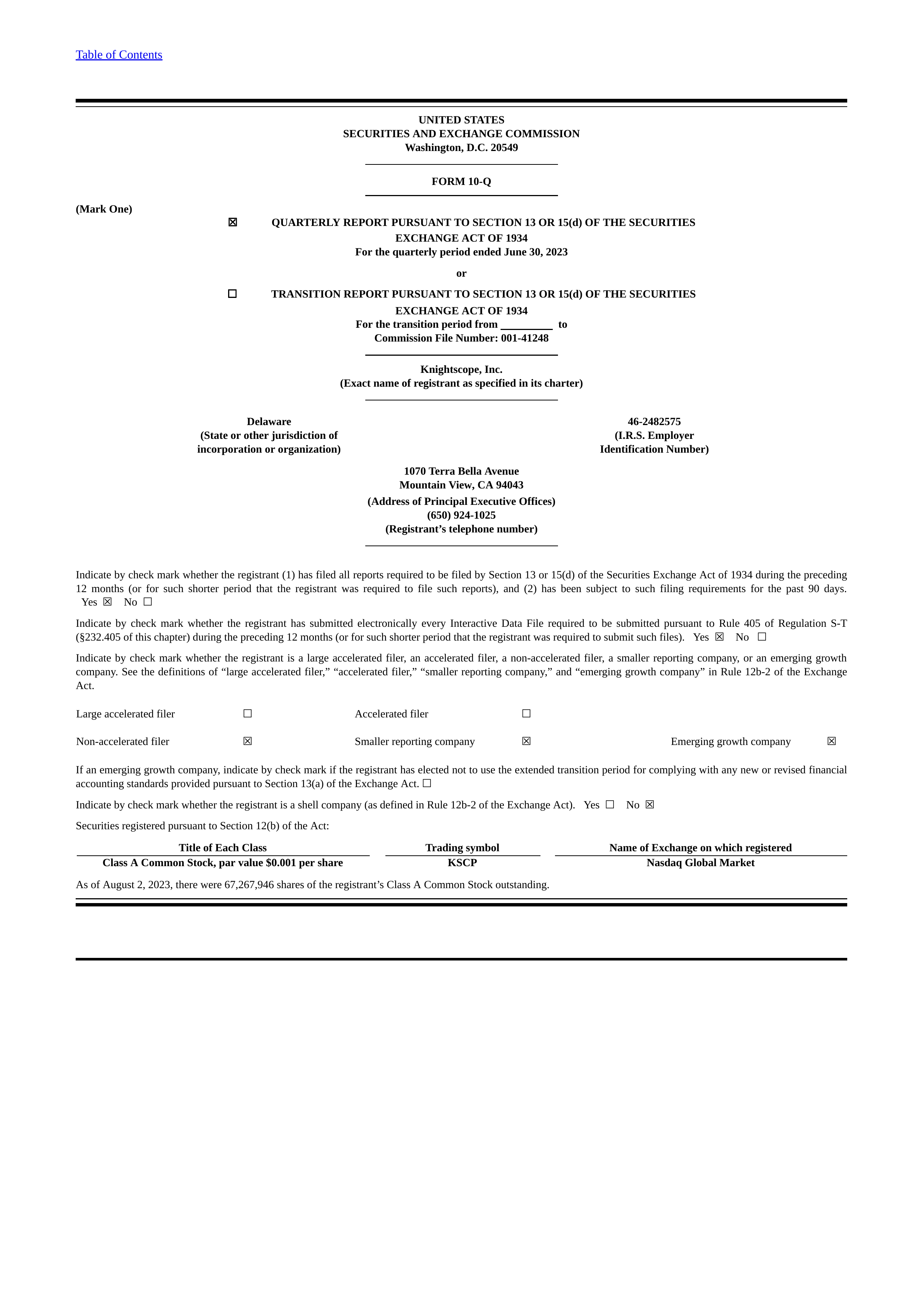 Knightscope's Q2 2023 Press Release
