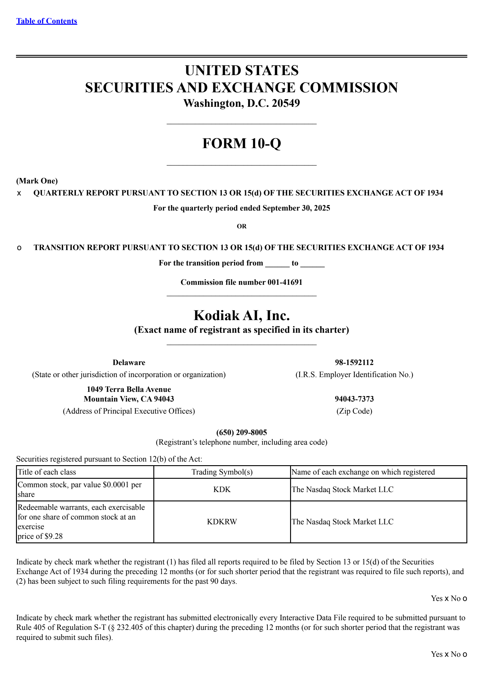 Kodiak AI's Q3 2025 Quarterly Report