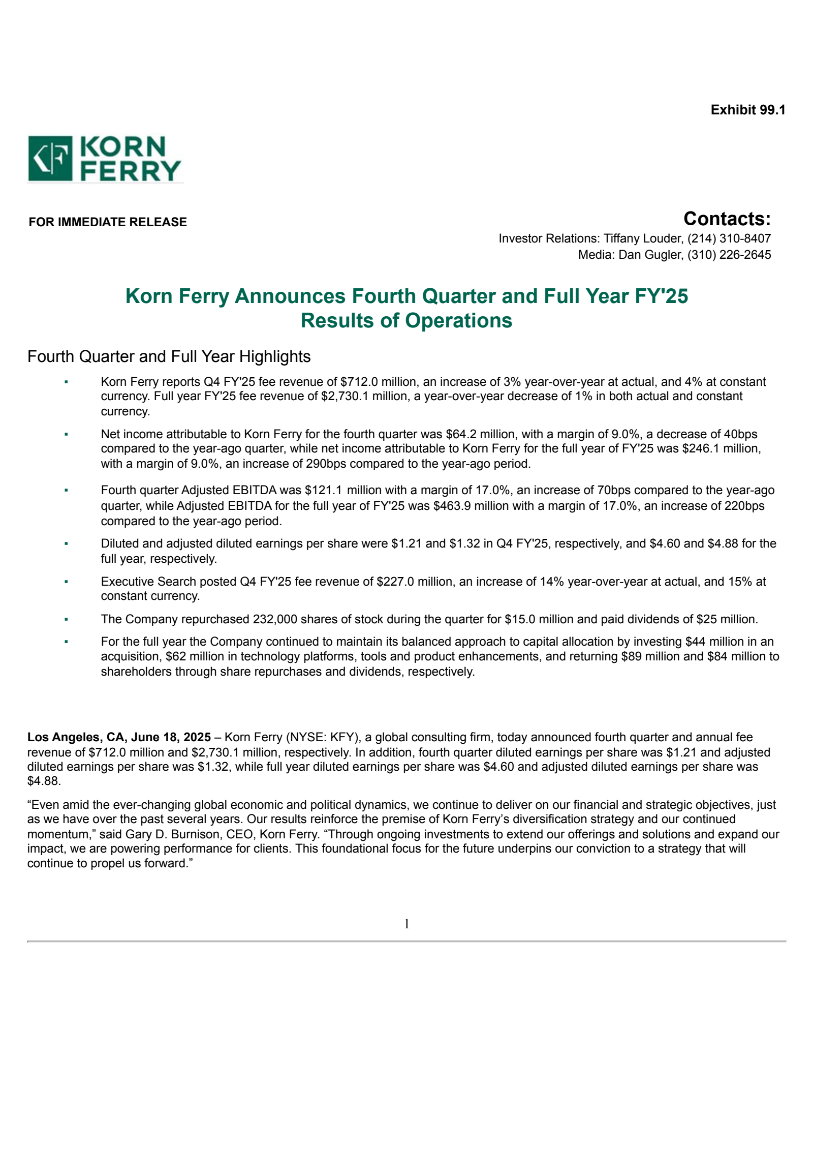 KFY Q4 2025 Earnings Report on 6/18/2025