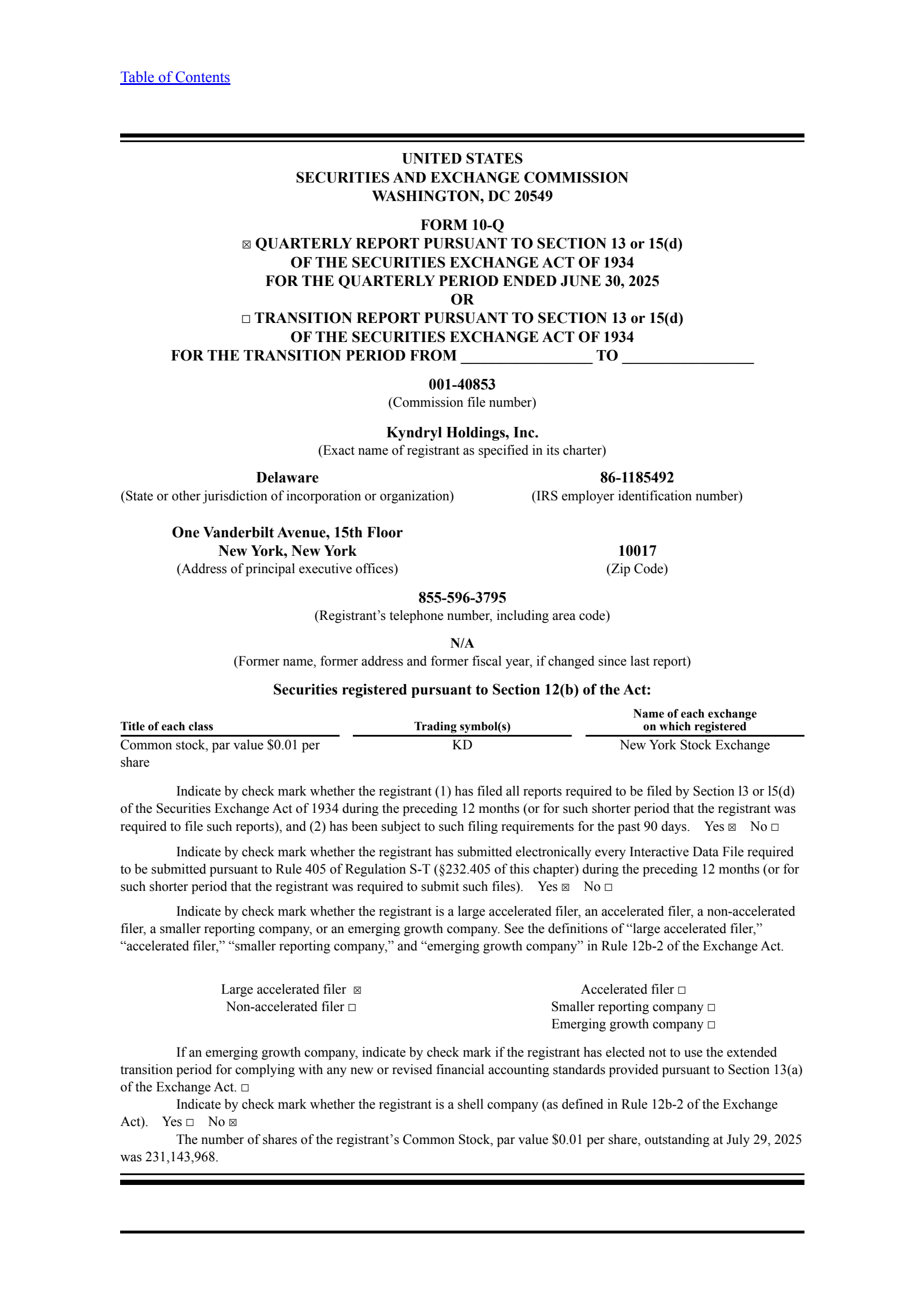 Kyndryl's Q1 2026 Quarterly report
