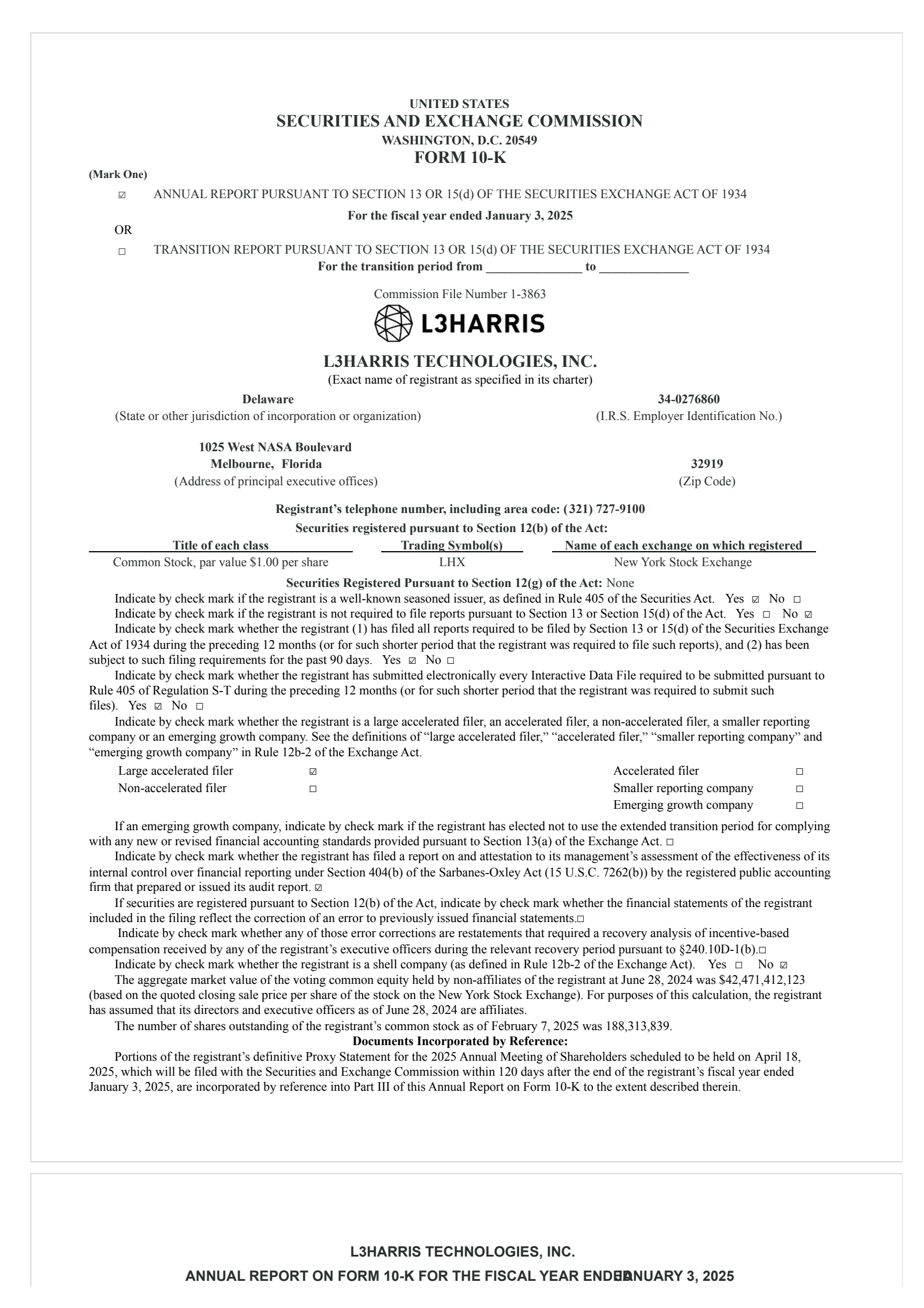 L3Harris Technologies' Q4 2024 Annual report