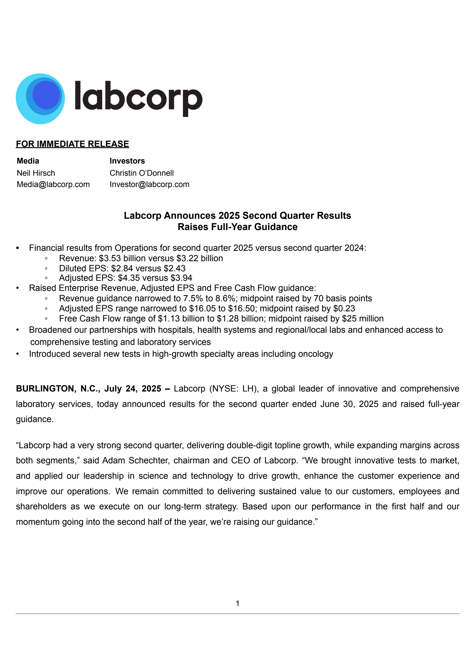 Labcrop Srinagar LH Q2 2025 Earnings Report on 7/24/2025