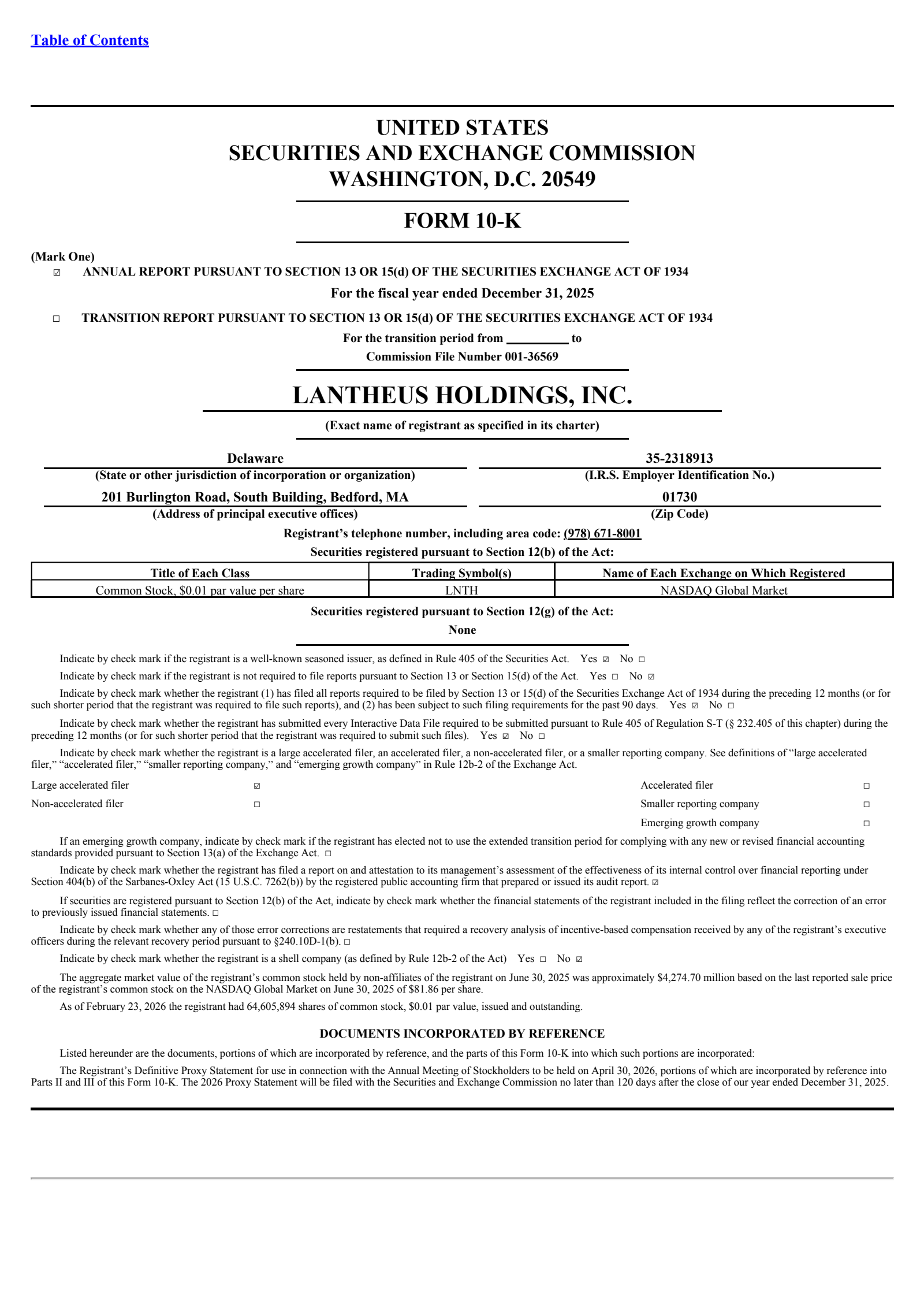 Lantheus' Q4 2025 Annual report