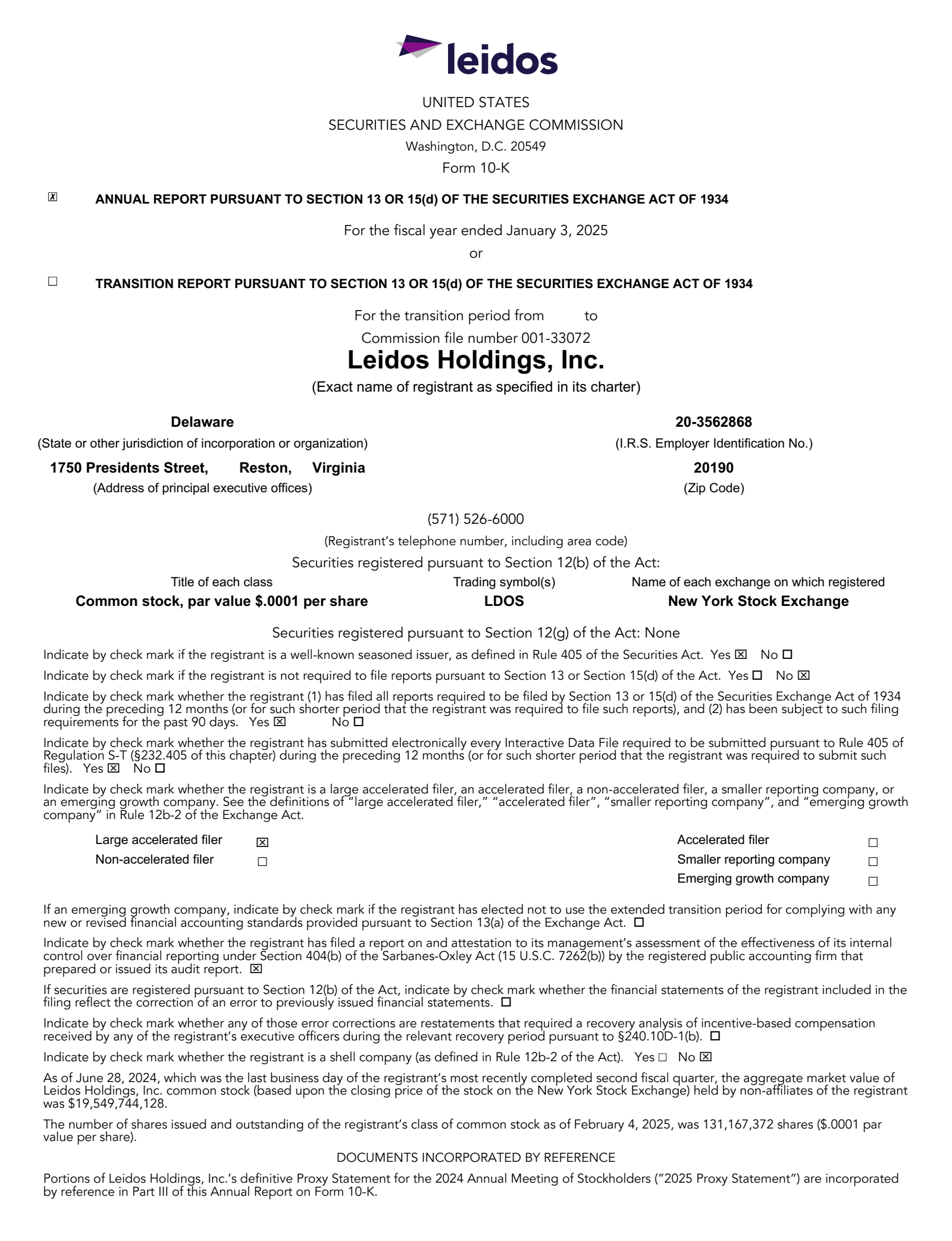 Leidos' Q4 2024 Annual Report