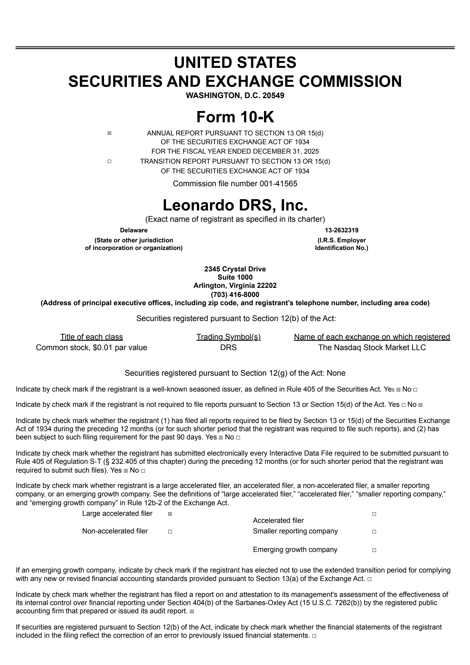 Leonardo DRS's Q4 2025 Annual report