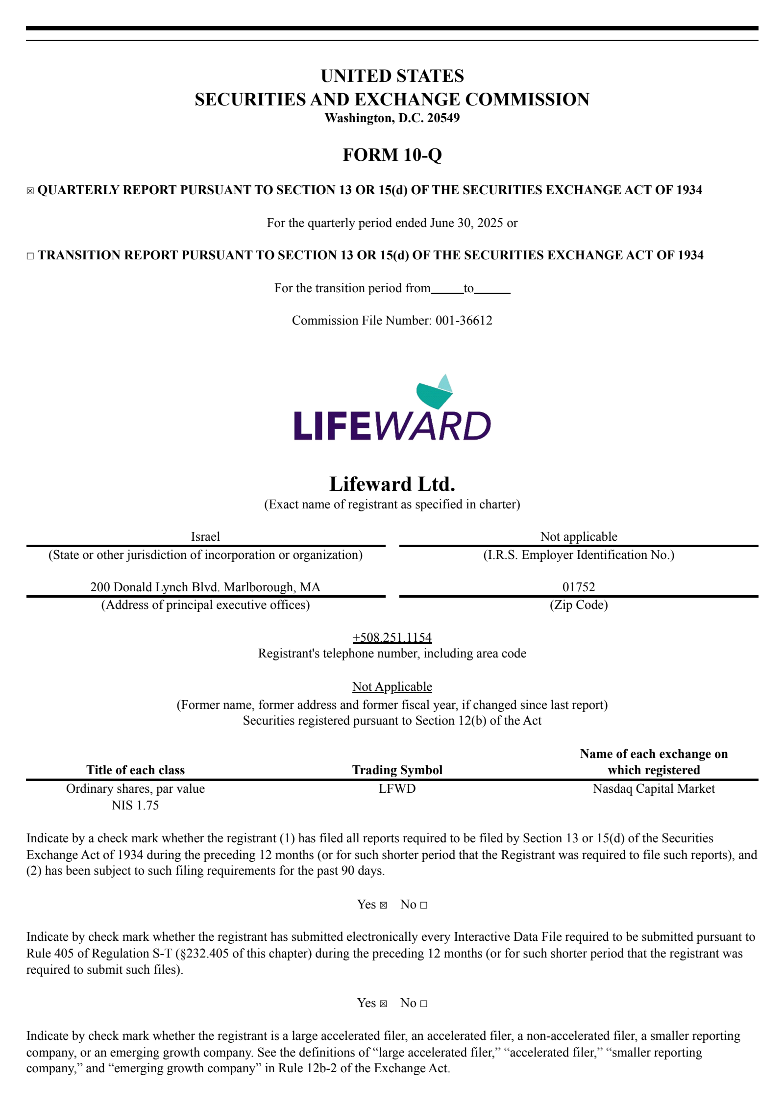 Lifeward's Q2 2025 Quarterly report
