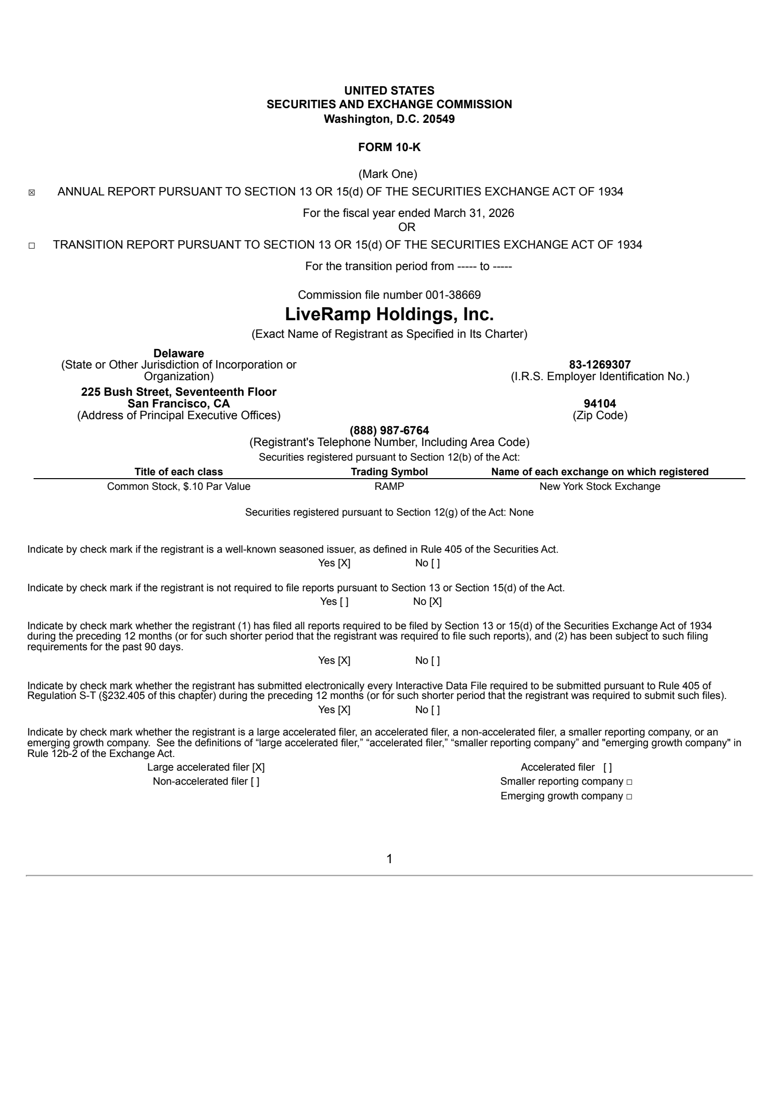 LiveRamp's Q4 2026 Annual report
