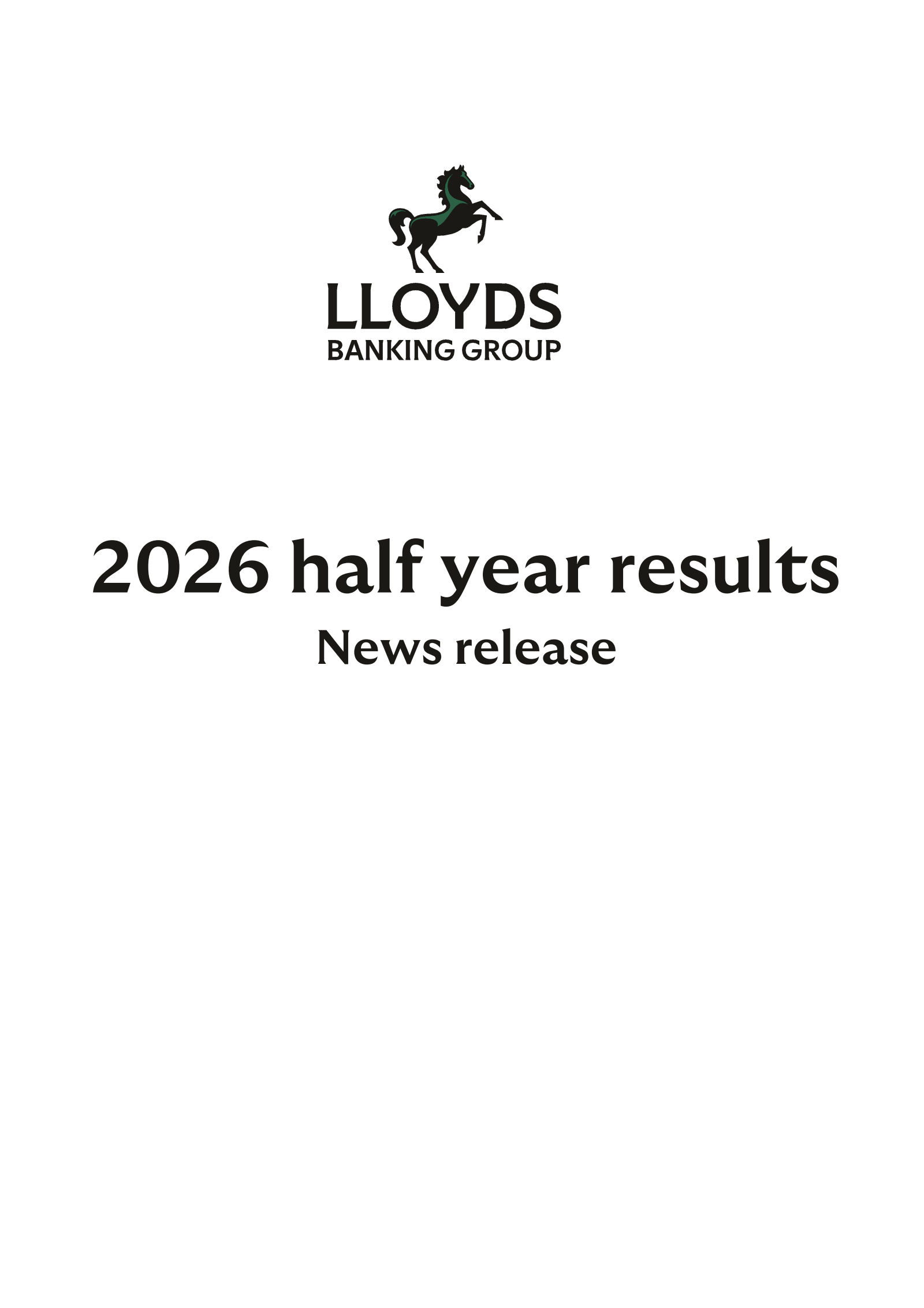 Lloyds Banking Group's Q2 2026 & Strategy update Interim report