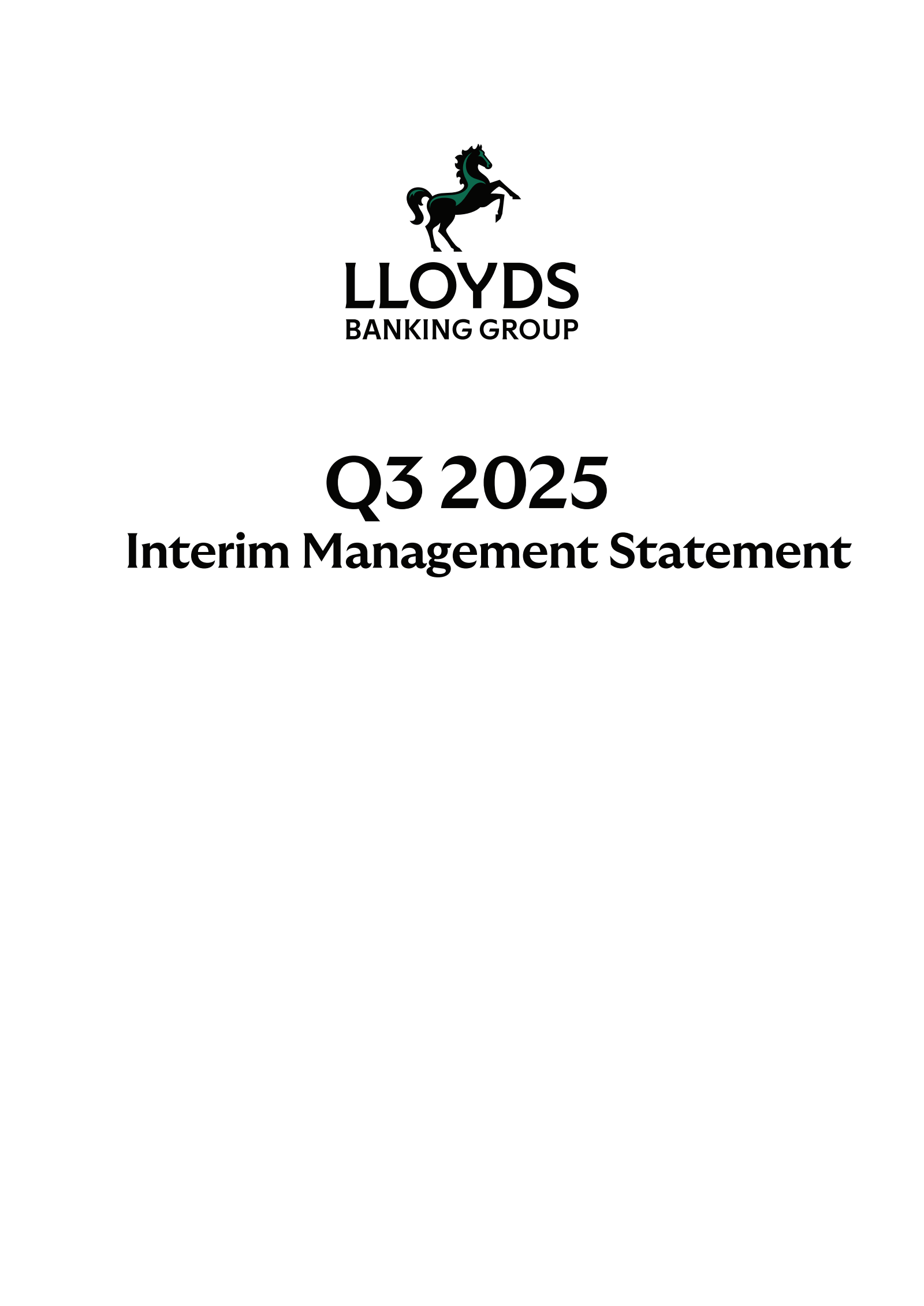 Lloyds Banking Group's Q3 2025 Interim Report