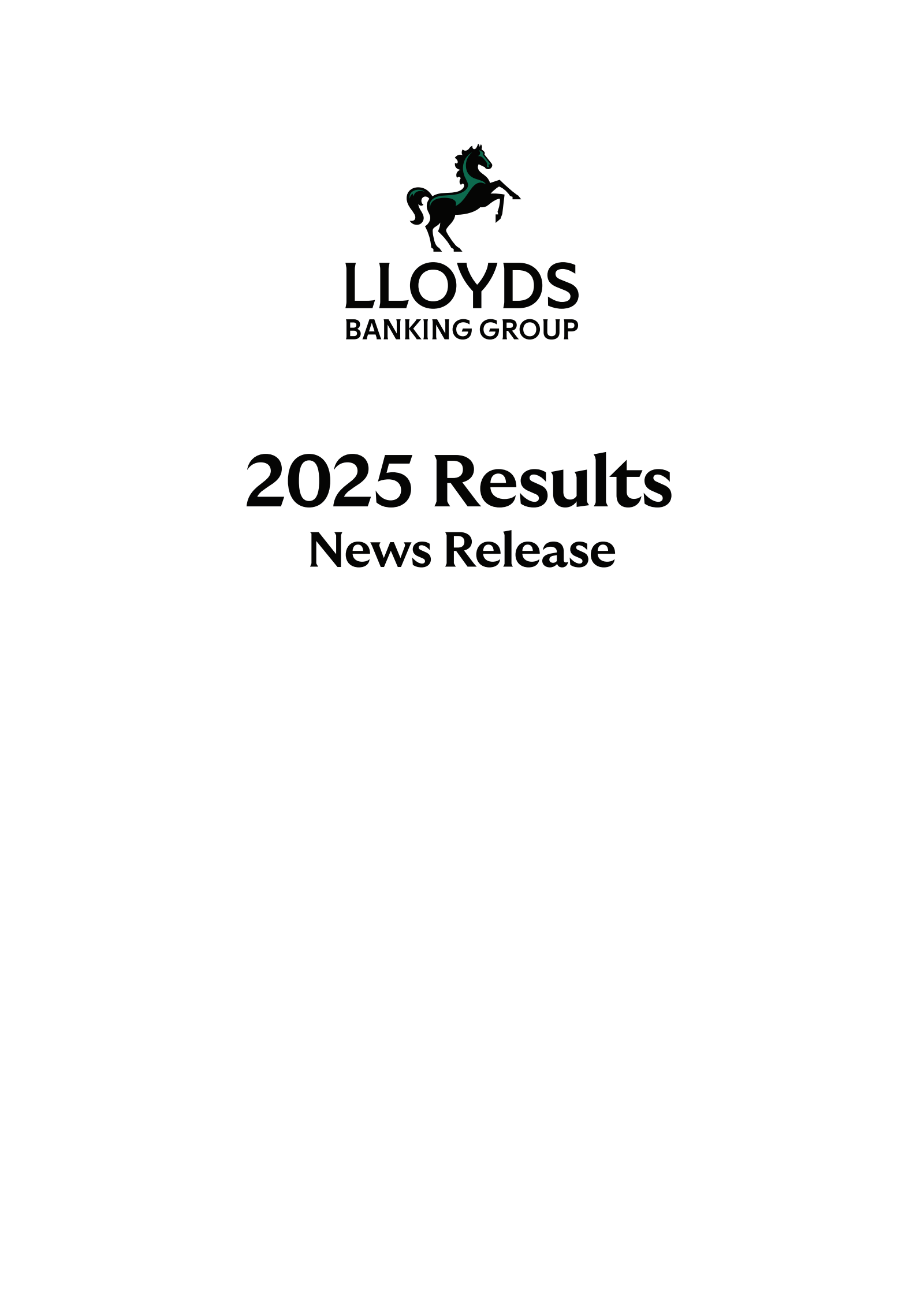 Lloyds Banking Group's Q4 2025 Press Release