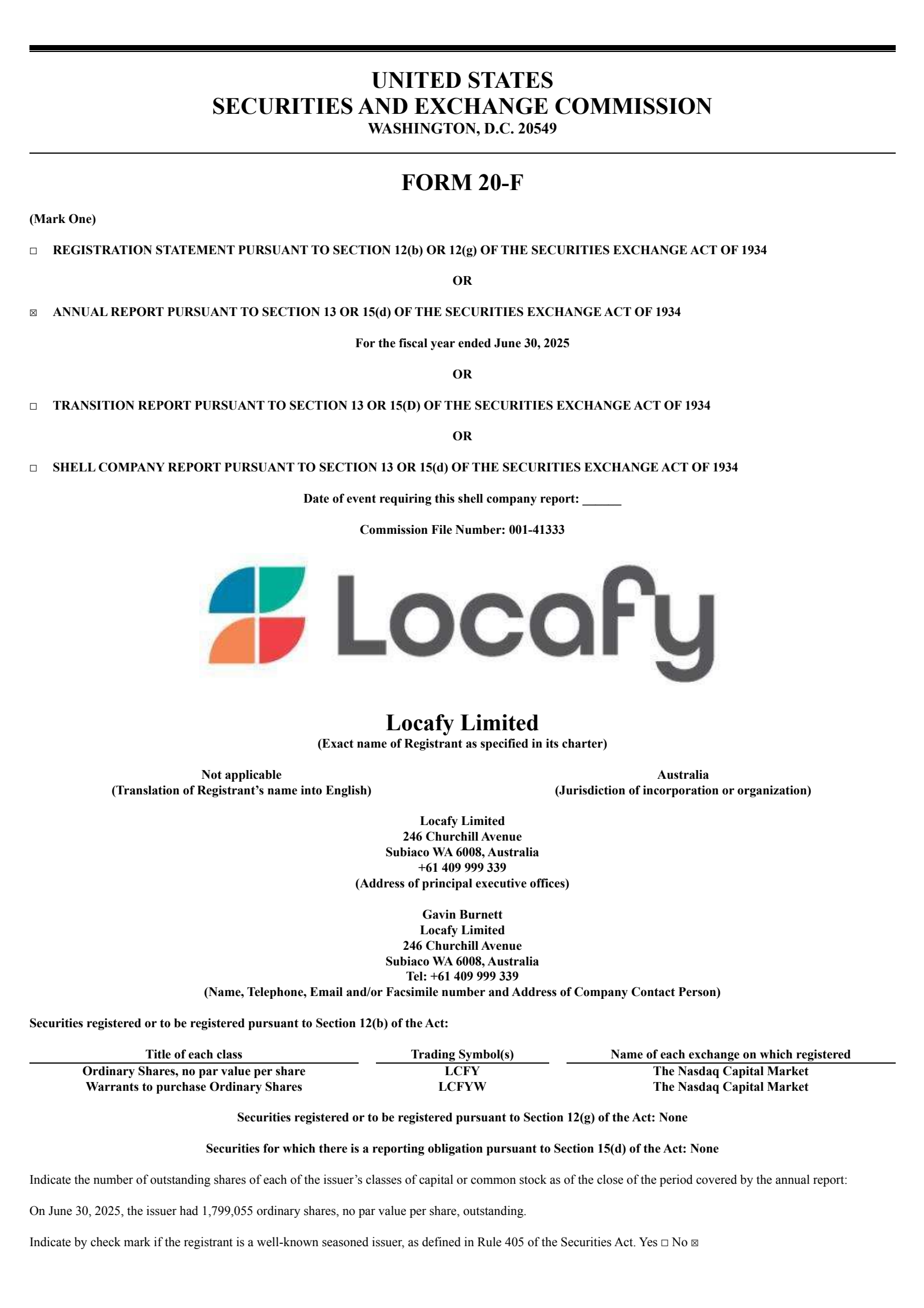Locafy's Q4 2025 Annual Report