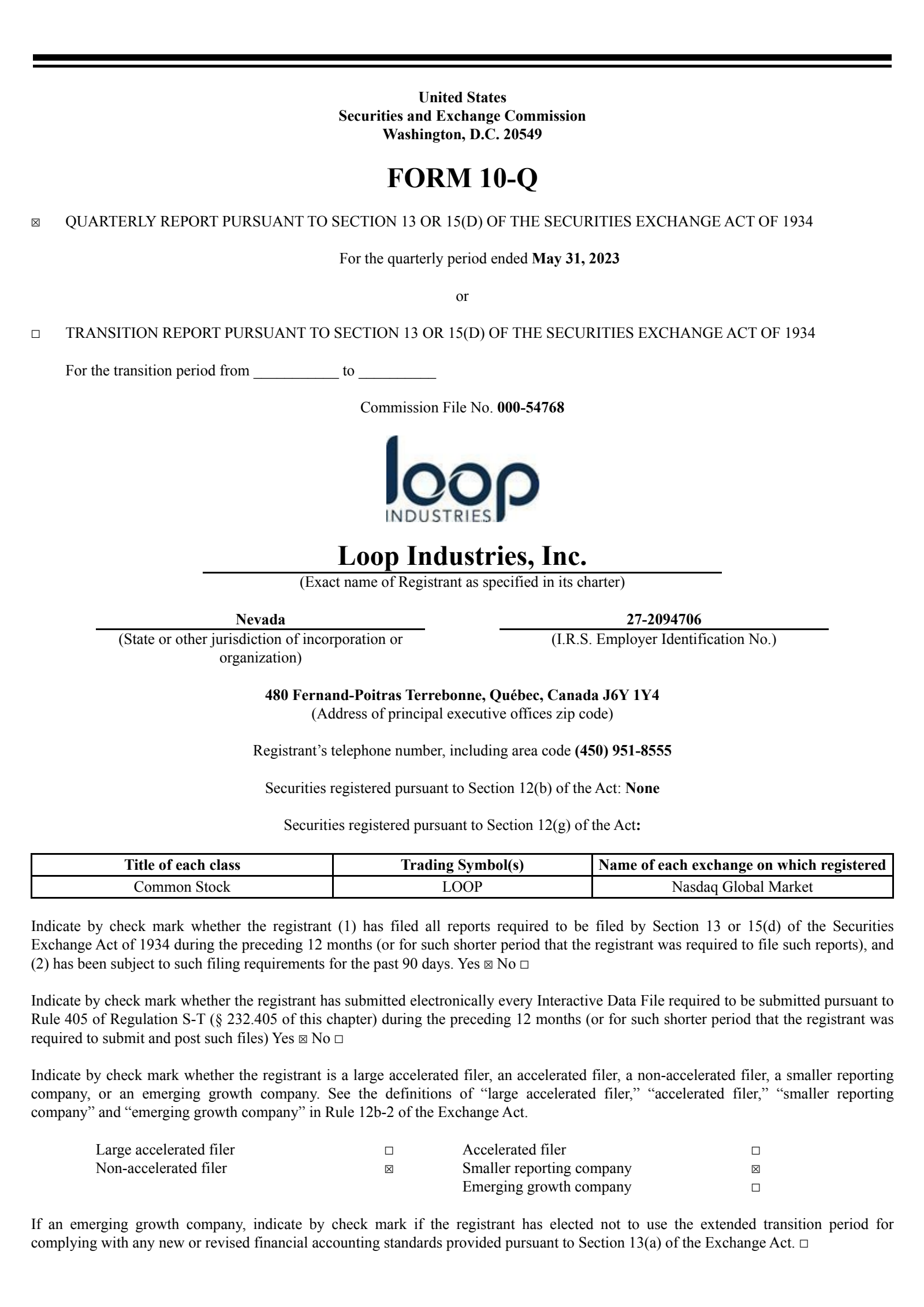 LOOP Q1 2024 Earnings Report on 7/12/2023