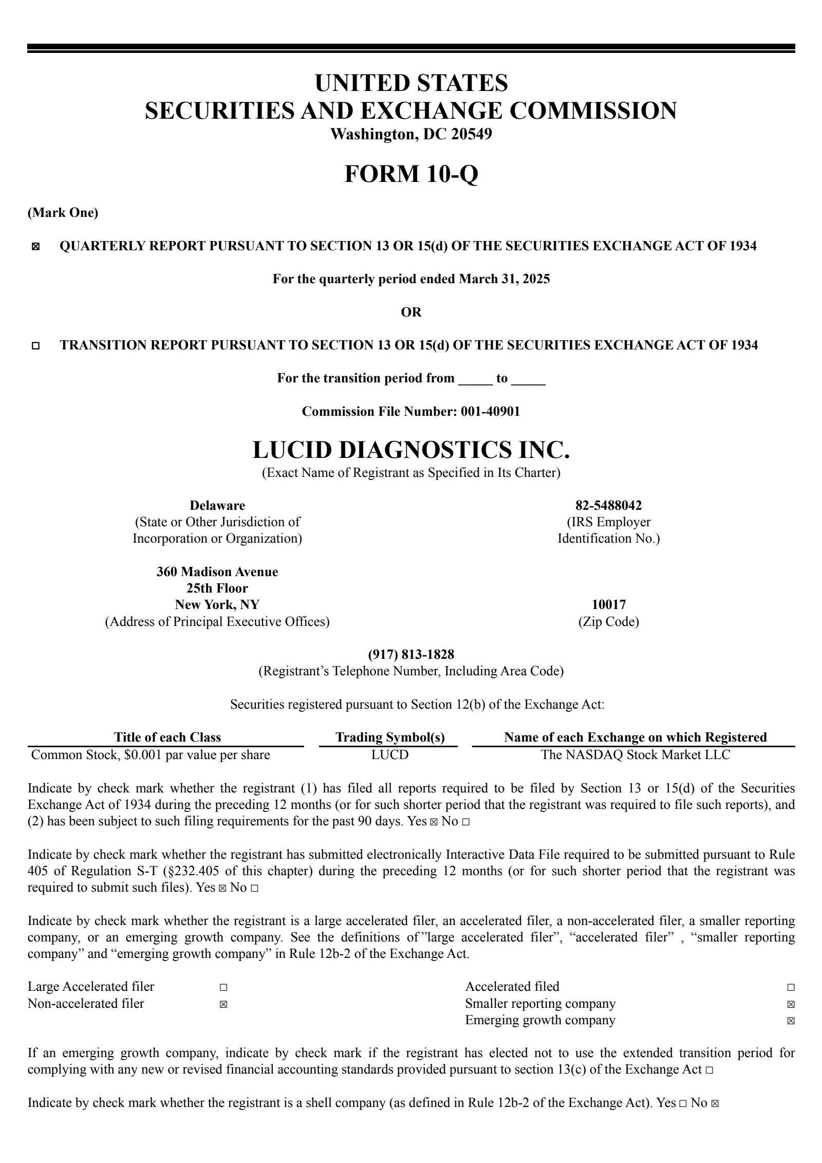 LUCD Q1 2025 Earnings Report on 5/14/2025
