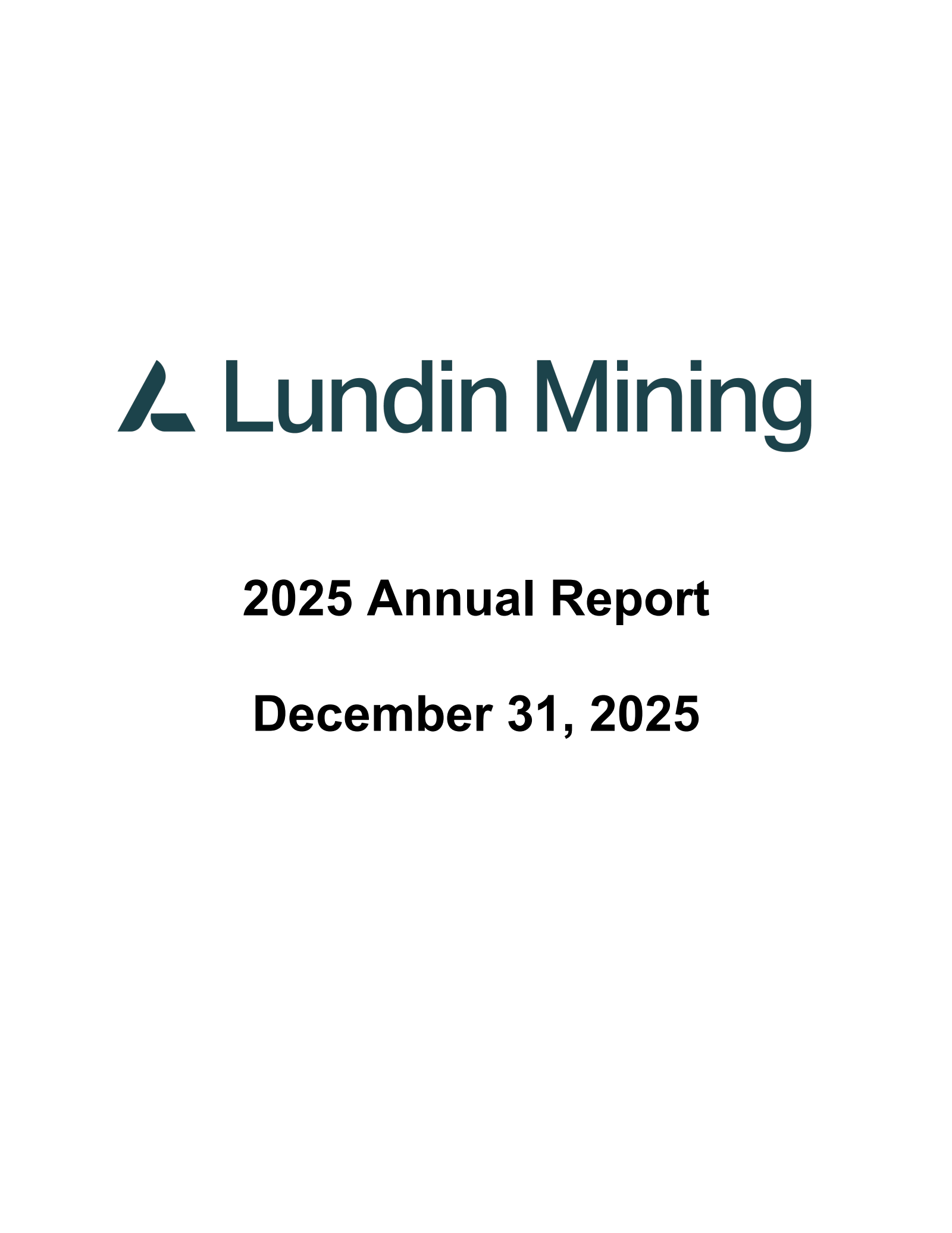 Lundin Mining's Q4 2025 Annual report