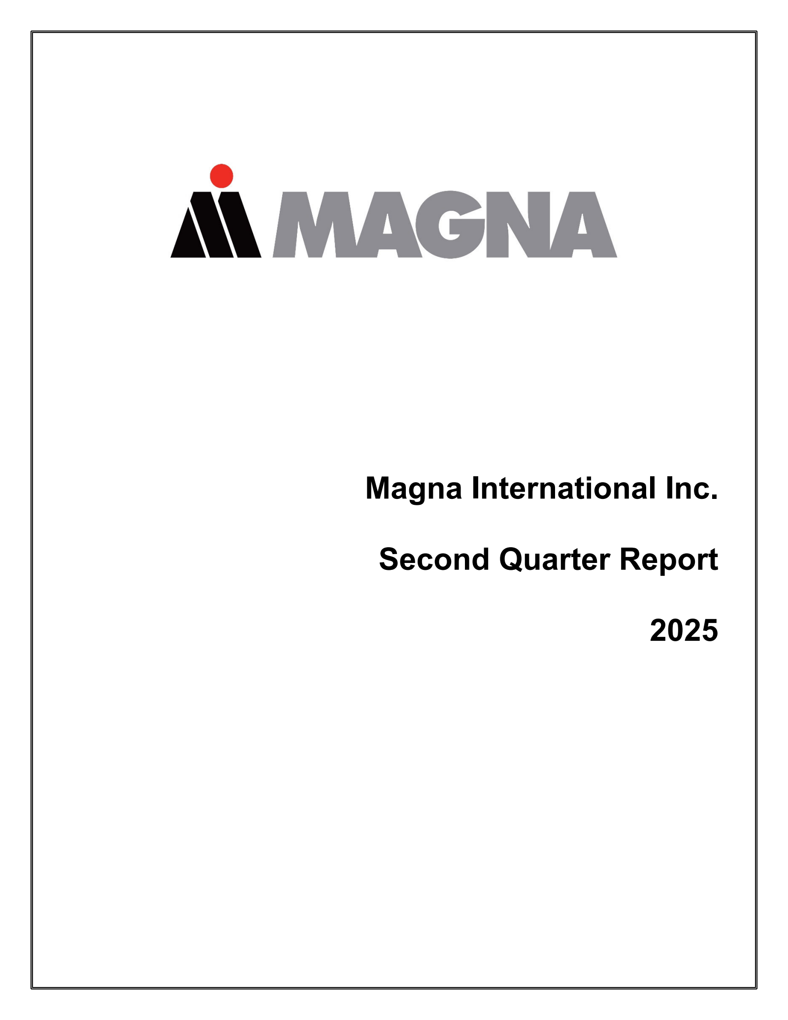 Magna International's Q2 2025 Interim report