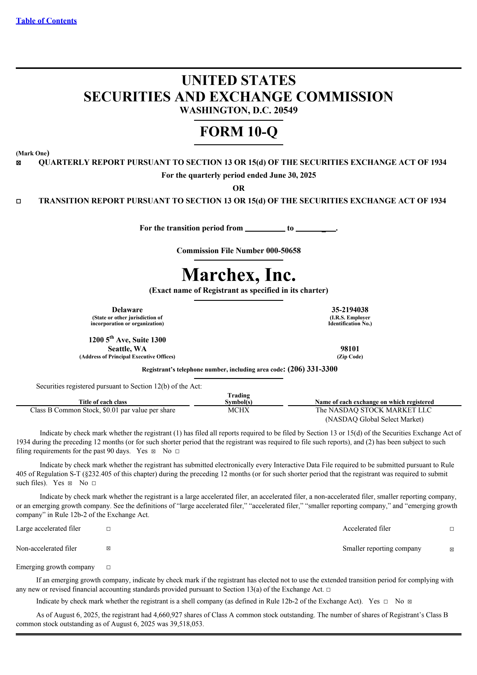 Marchex's Q2 2025 Quarterly report