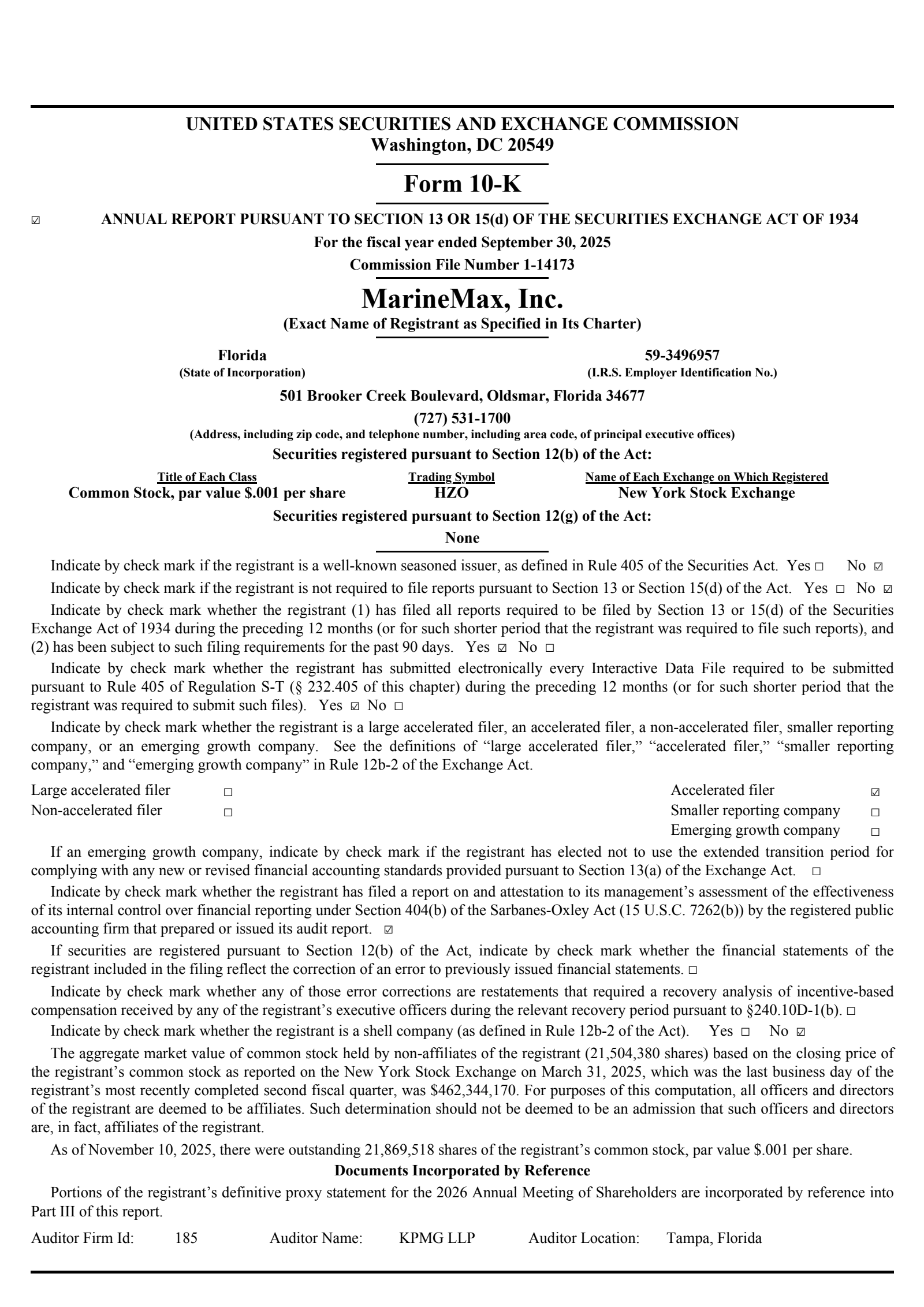 MarineMax's Q4 2025 Annual Report