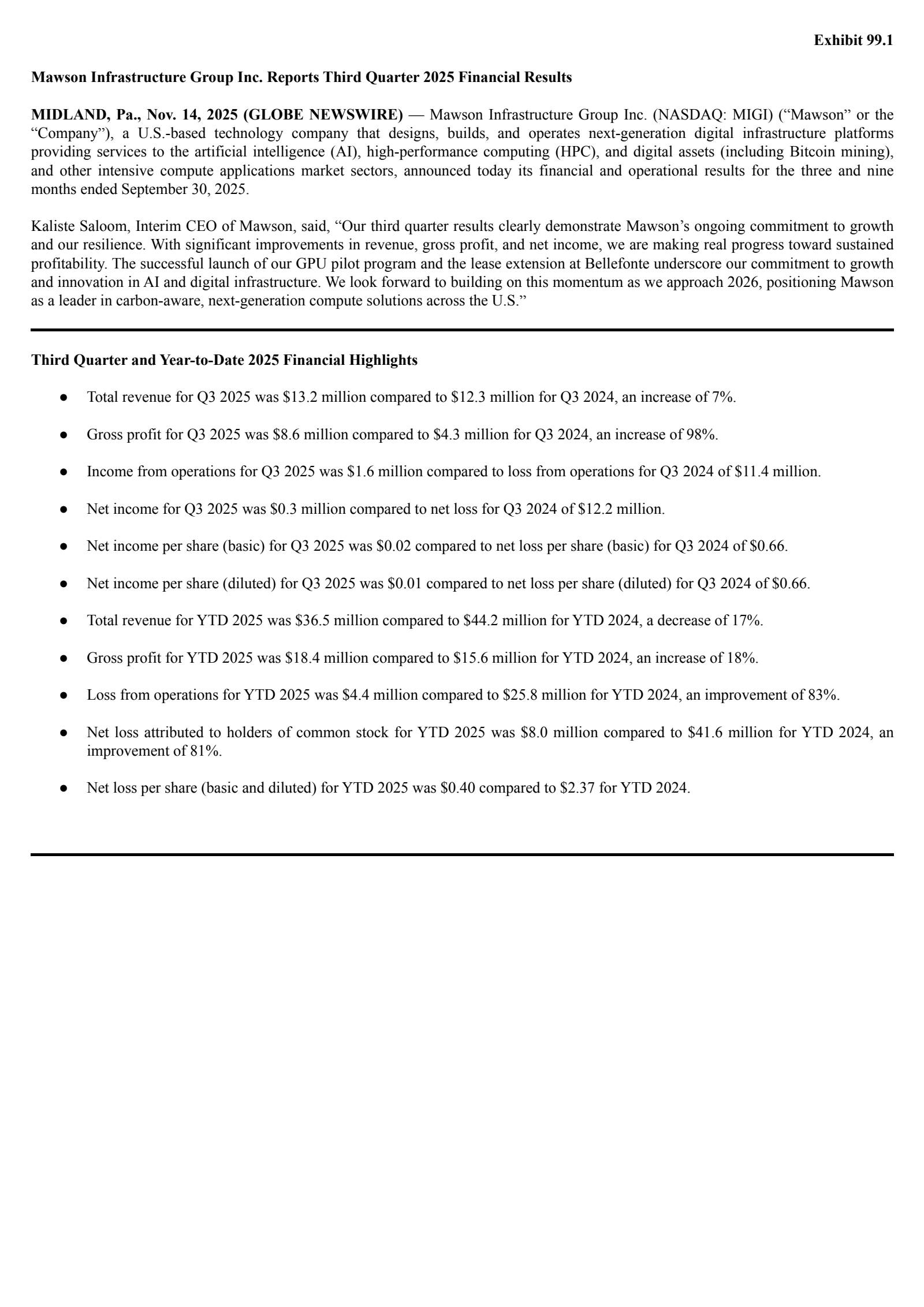 Big Digital Energy, Inc. Common Stock's Q3 2025 Earnings Release