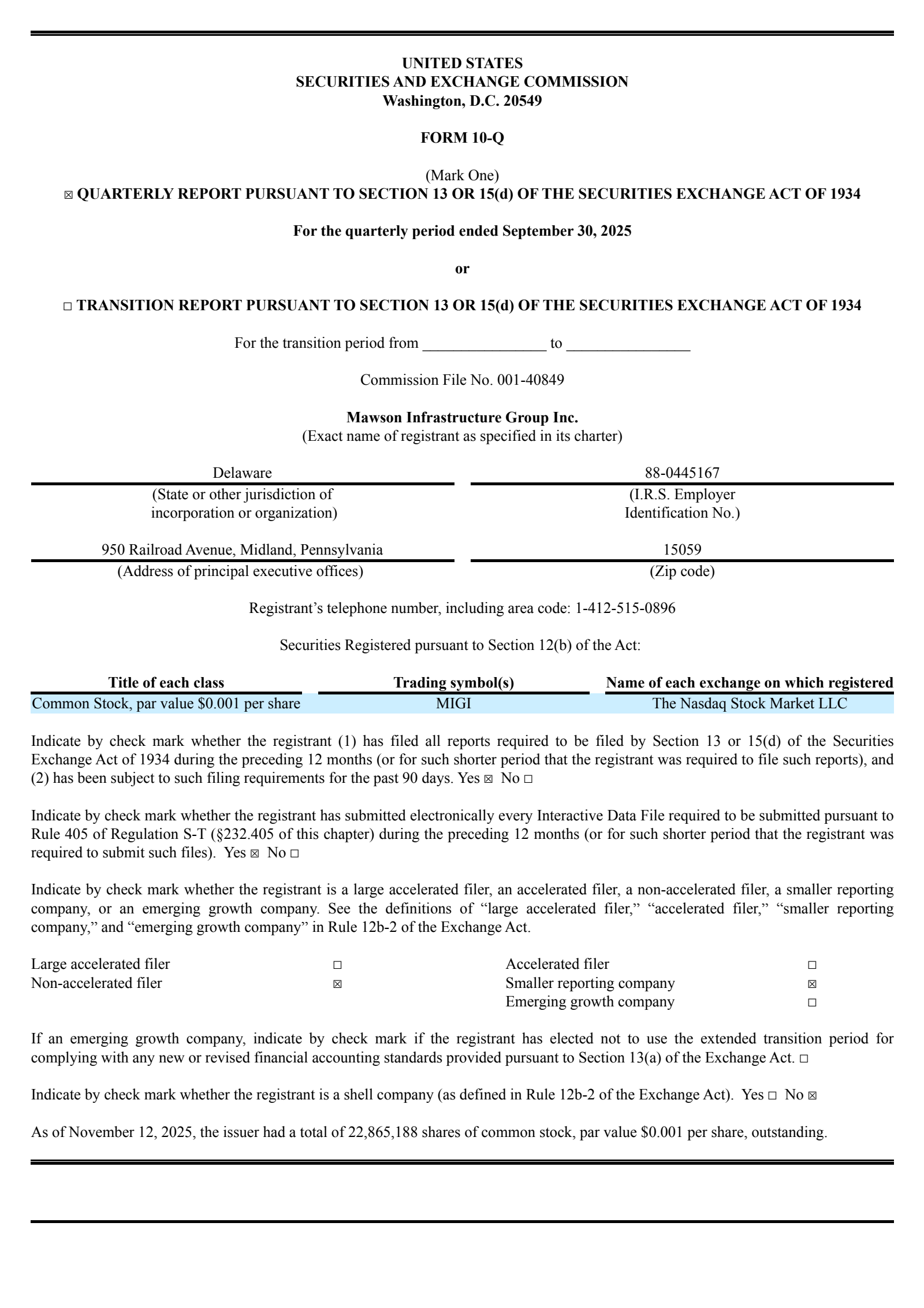 Big Digital Energy, Inc. Common Stock's Q3 2025 Quarterly Report
