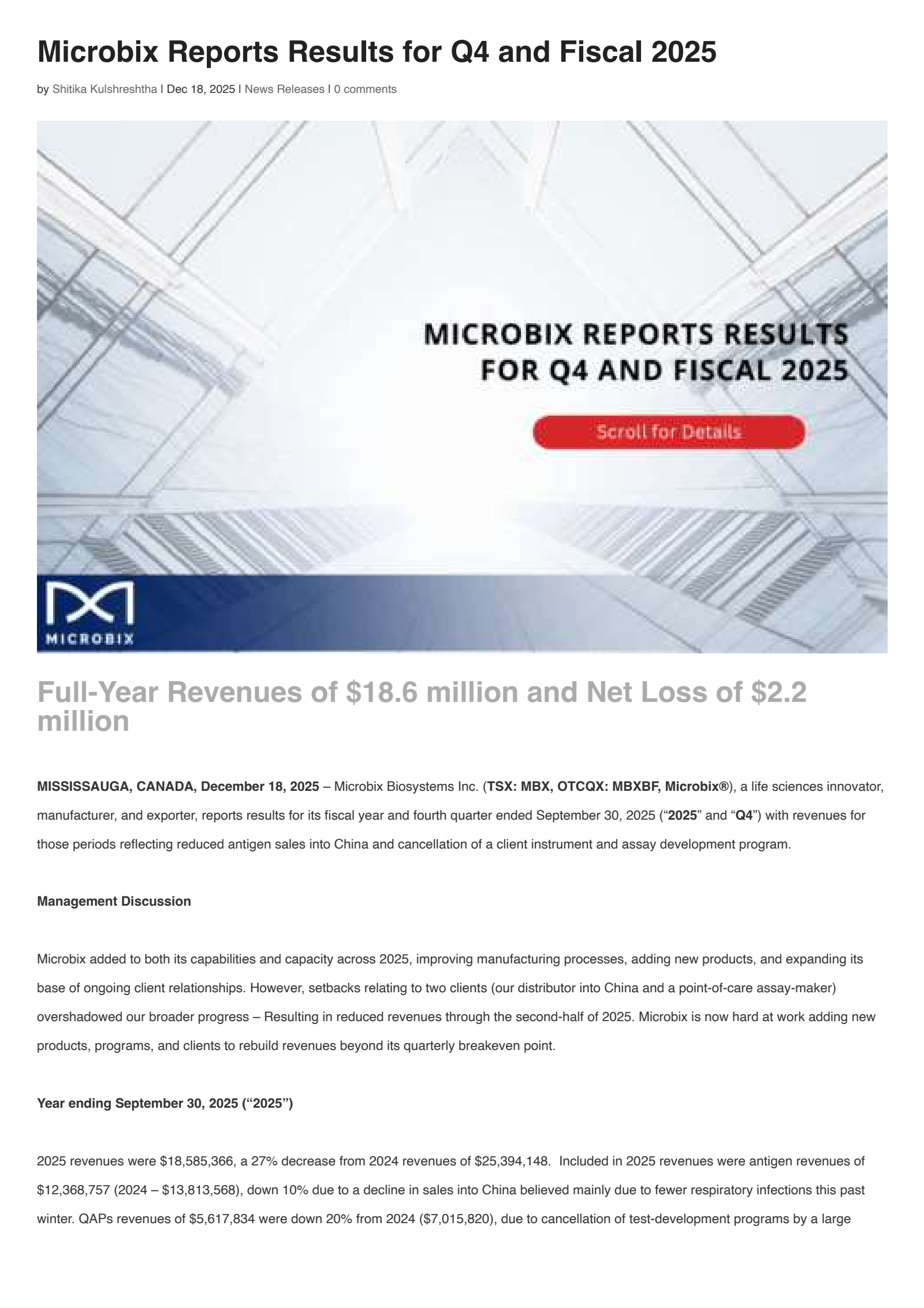 MBX Q4 2025 Earnings Report on 12/18/2025