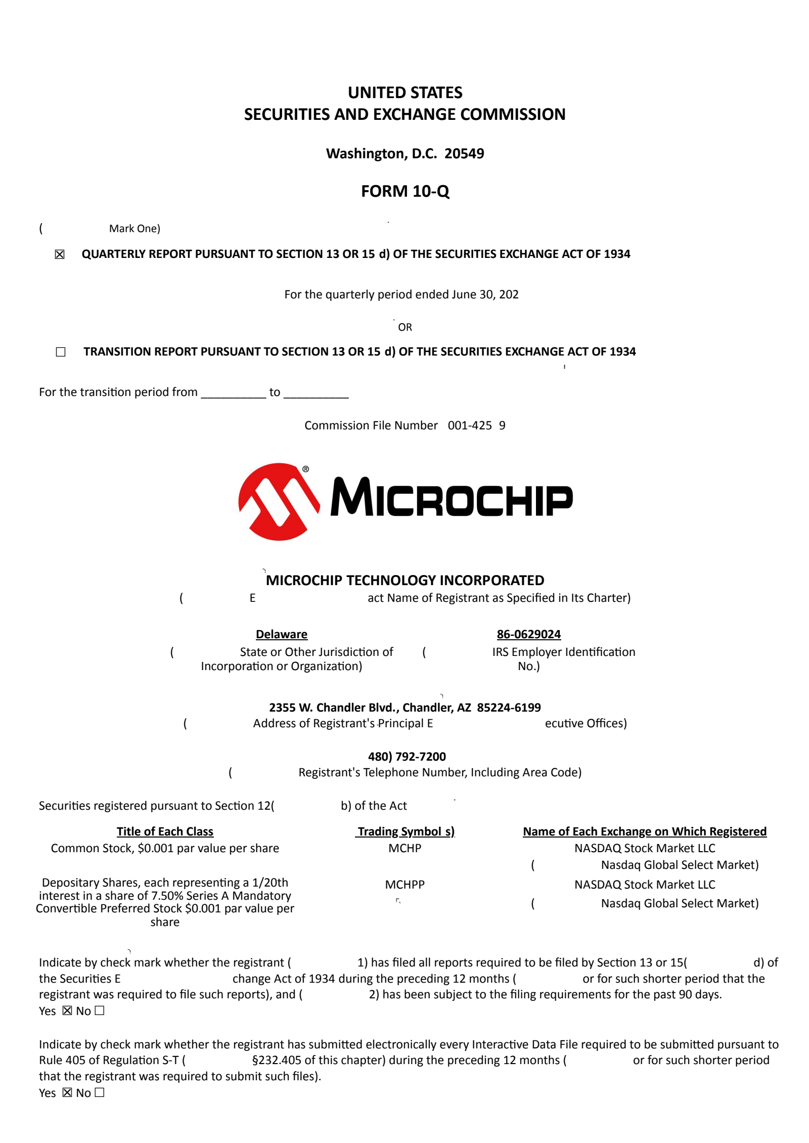 Microchip Technology's Q1 2027 Quarterly report