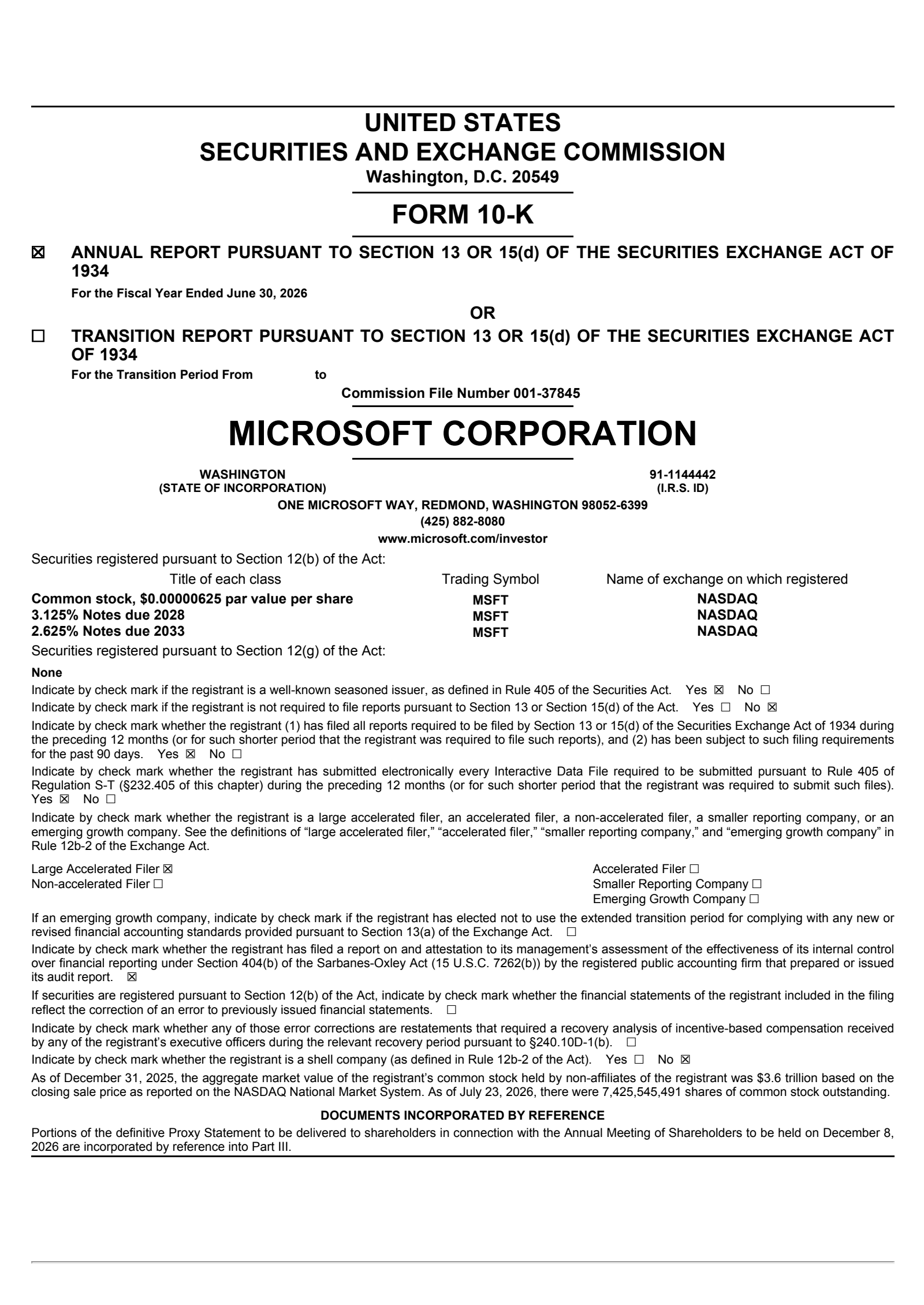 Microsoft's Q4 2026 Annual report