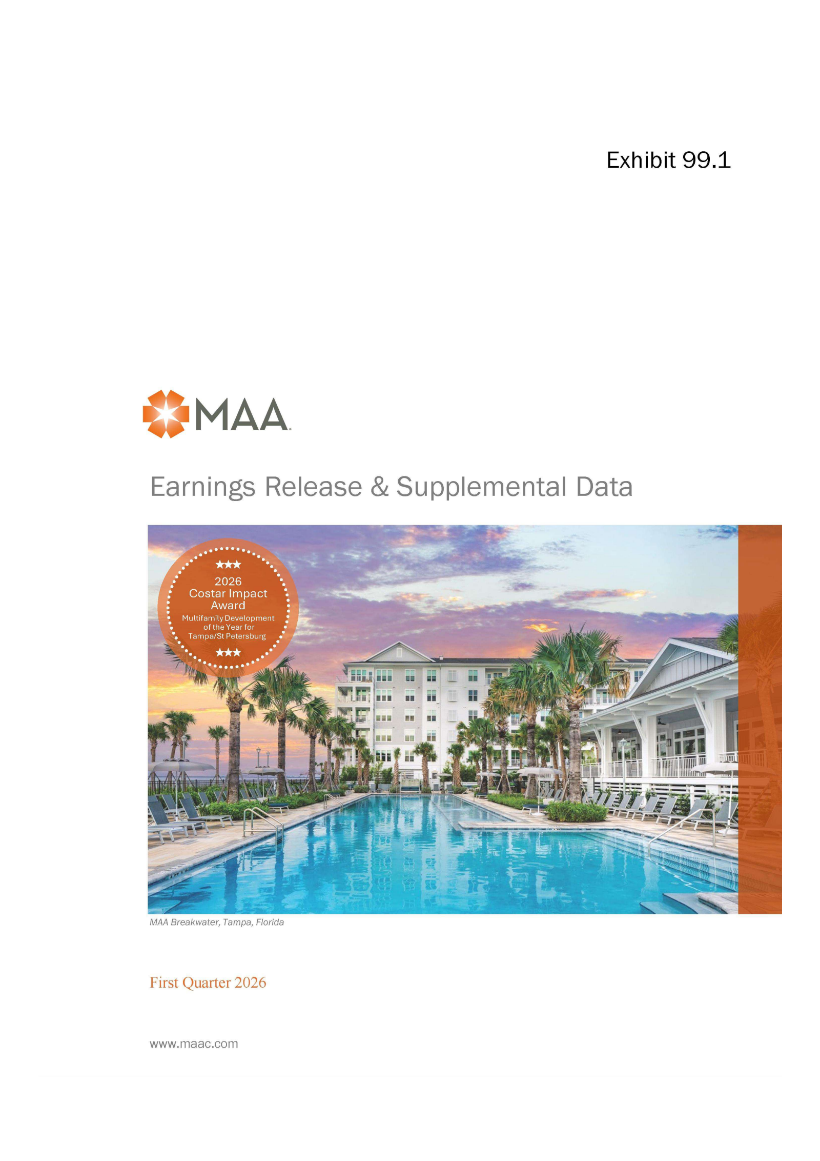 Mid-America Apartment Communities' Q1 2026 Press Release