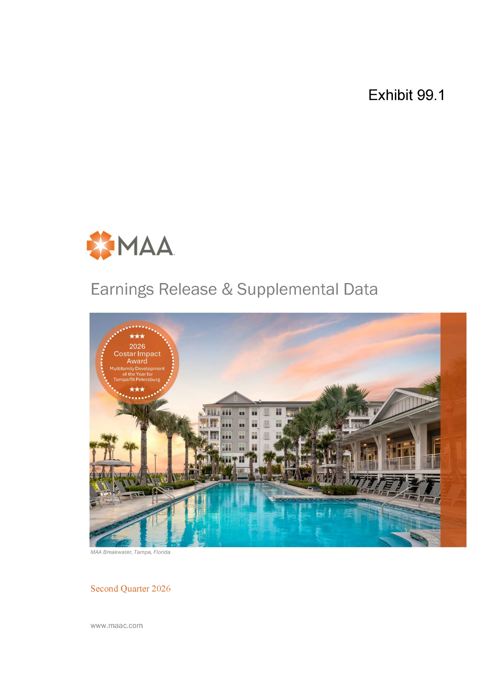 Mid-America Apartment Communities' Q2 2026 Press Release