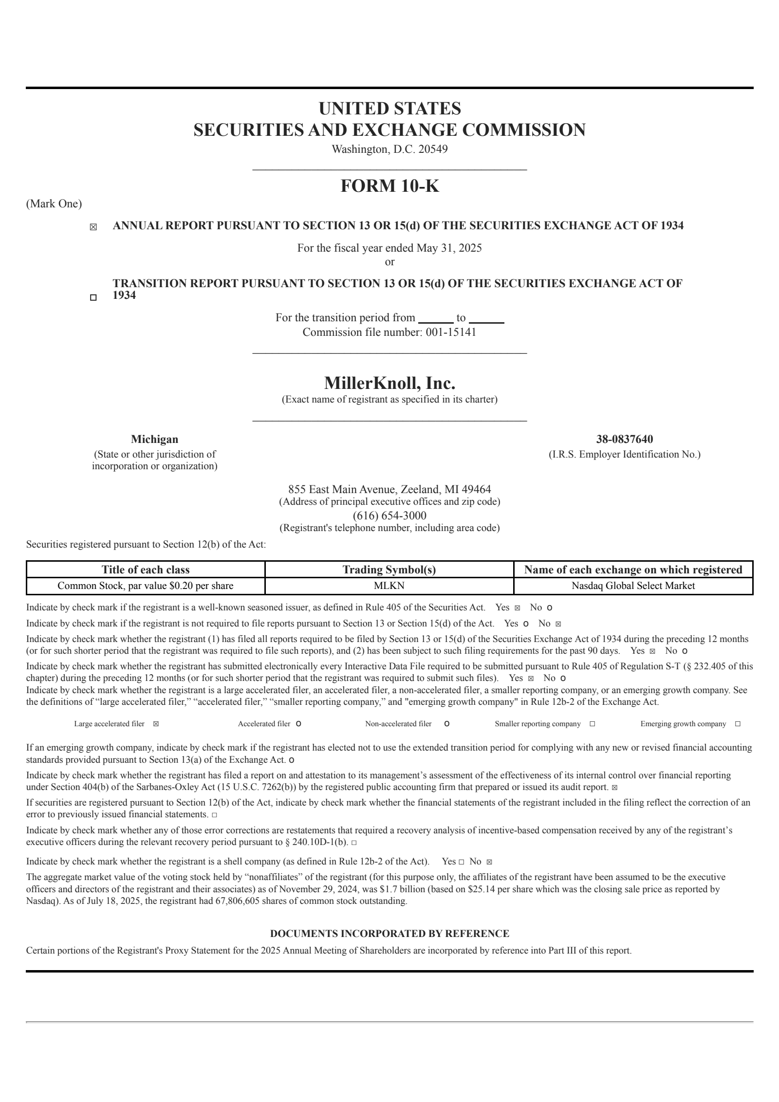 MillerKnoll's Q4 2025 Annual report
