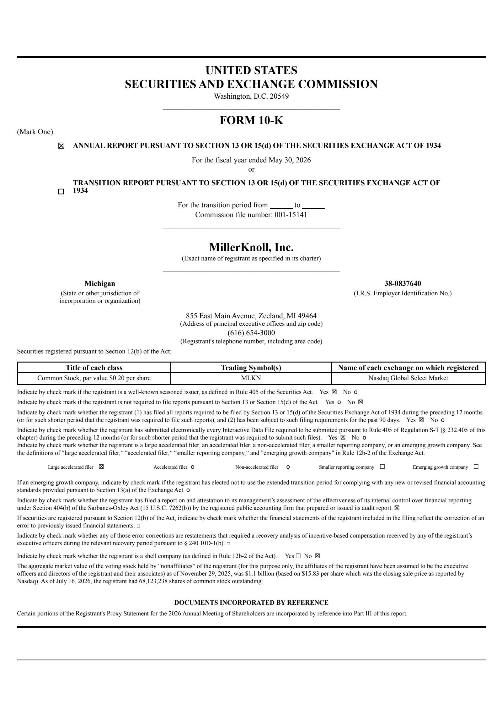 MillerKnoll's Q4 2026 Annual report