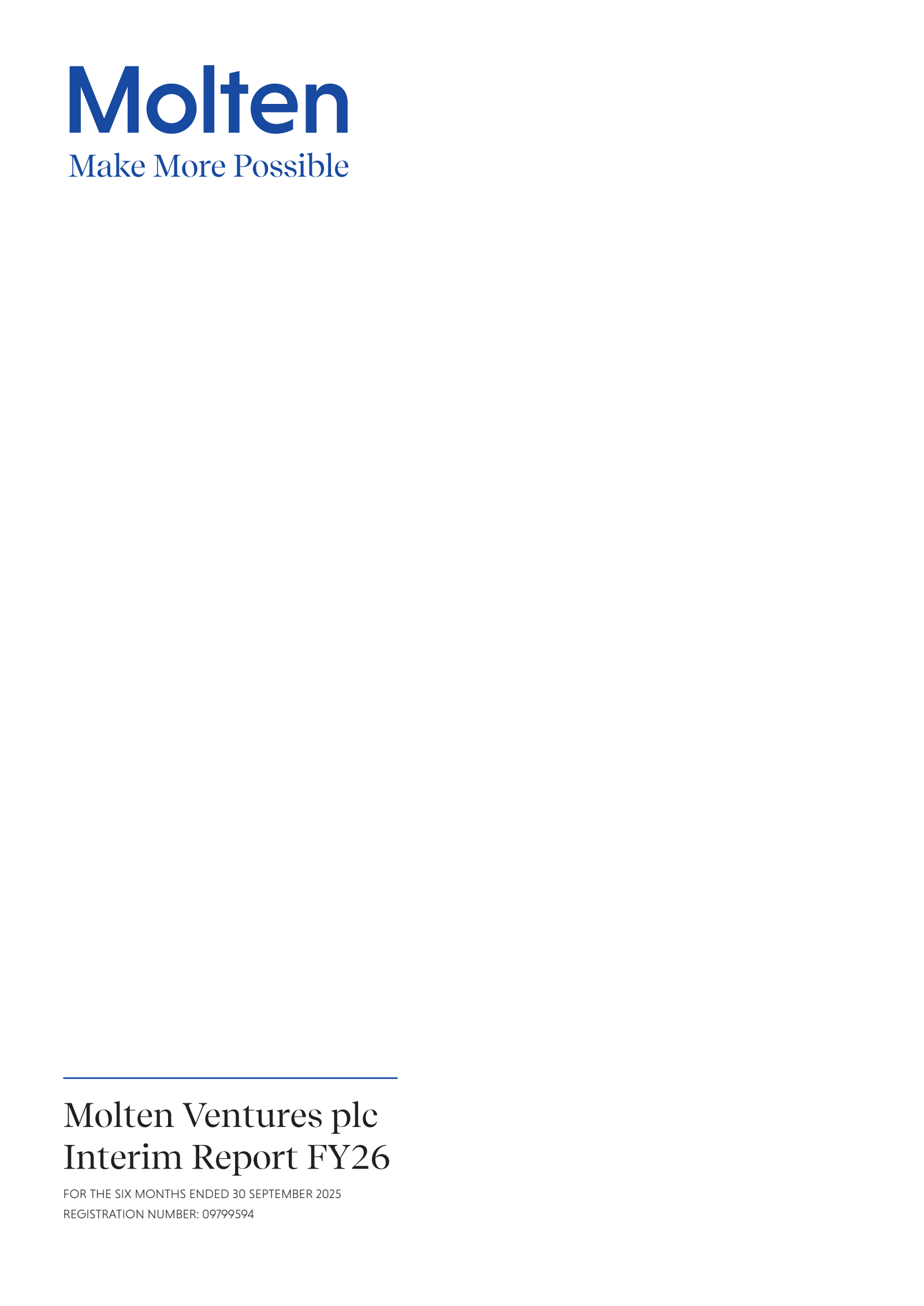 Molten Ventures' H1 2026 Interim Report