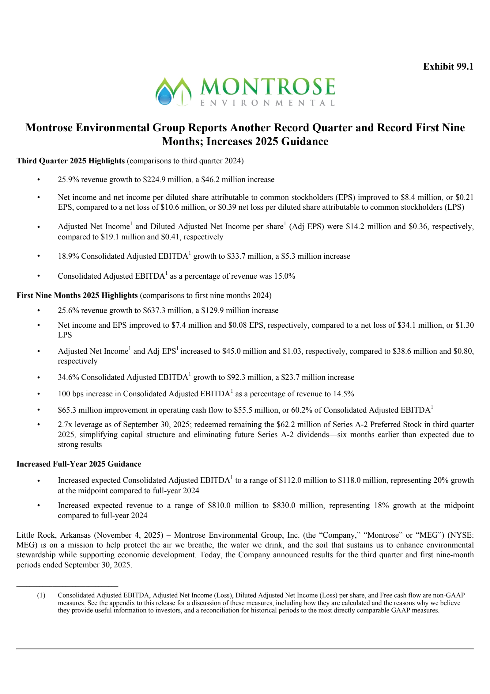 Montrose Environmental Group's Q3 2025 Earnings Release
