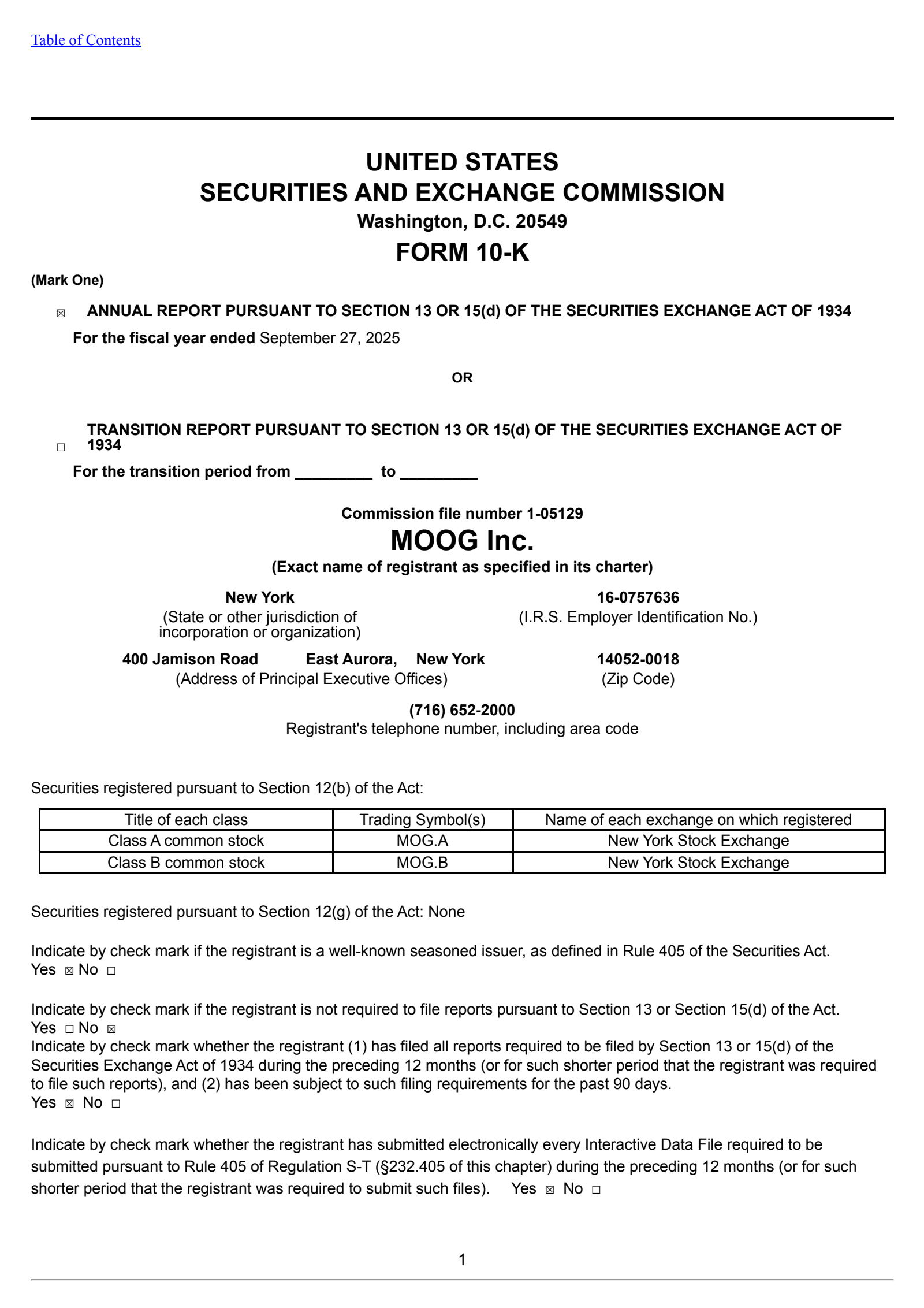 Moog's Q4 2025 Annual Report