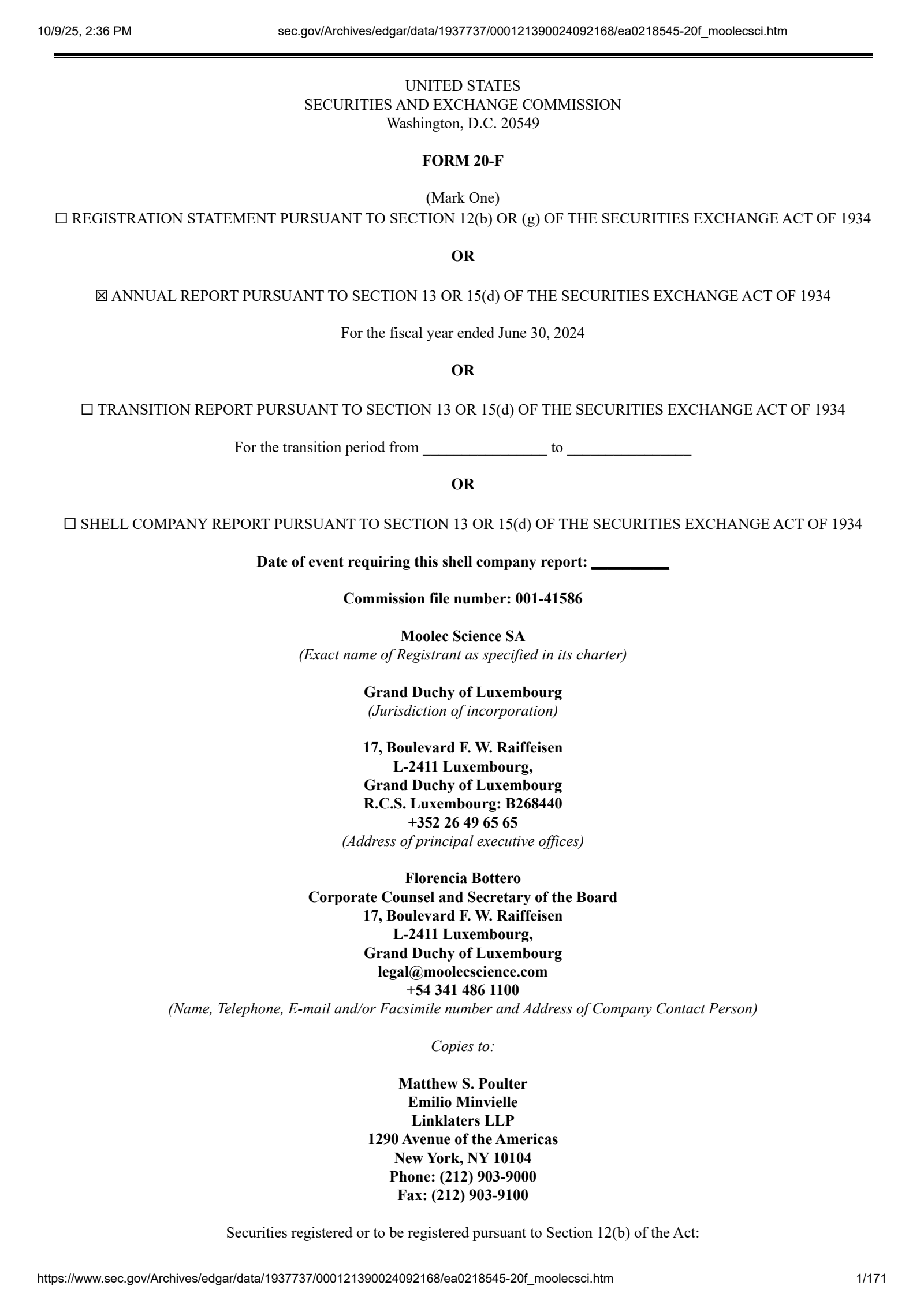 Moolec Science's Q4 2024 Annual Report