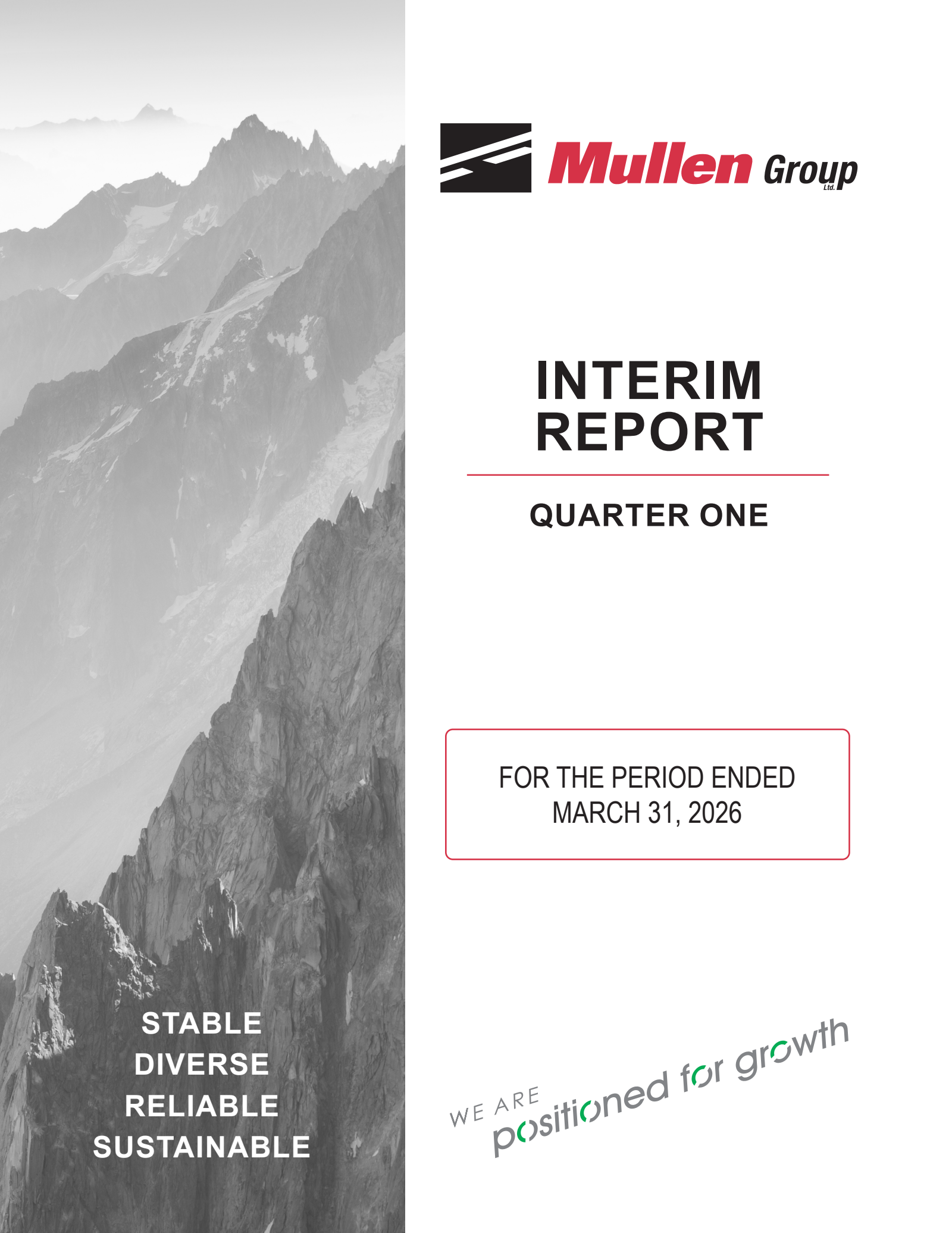 Mullen Group's Q1 2026 Interim report