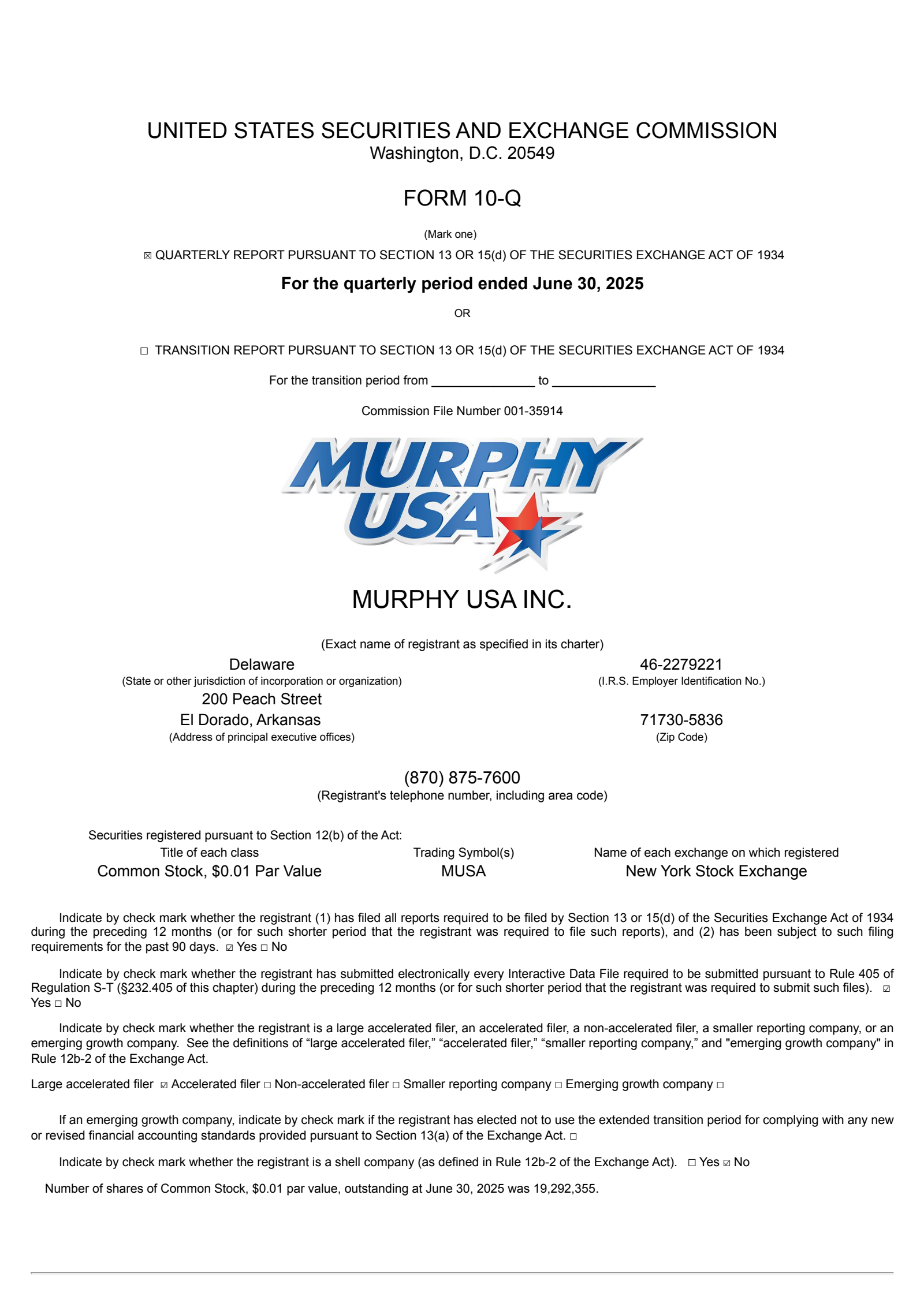 Murphy USA's Q2 2025 Quarterly report
