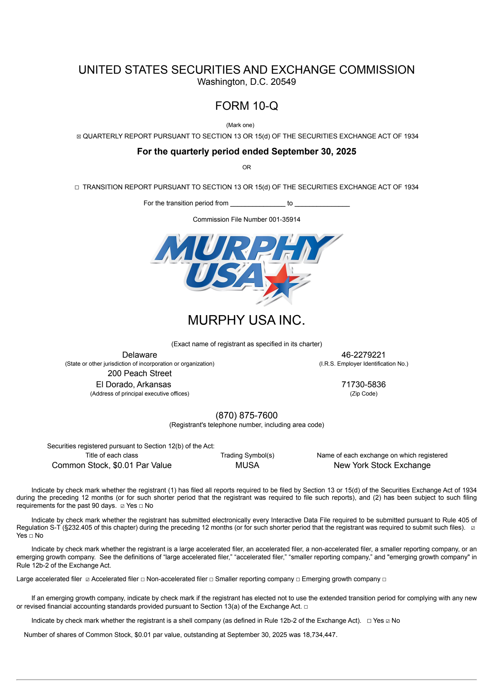 Murphy USA's Q3 2025 Quarterly Report