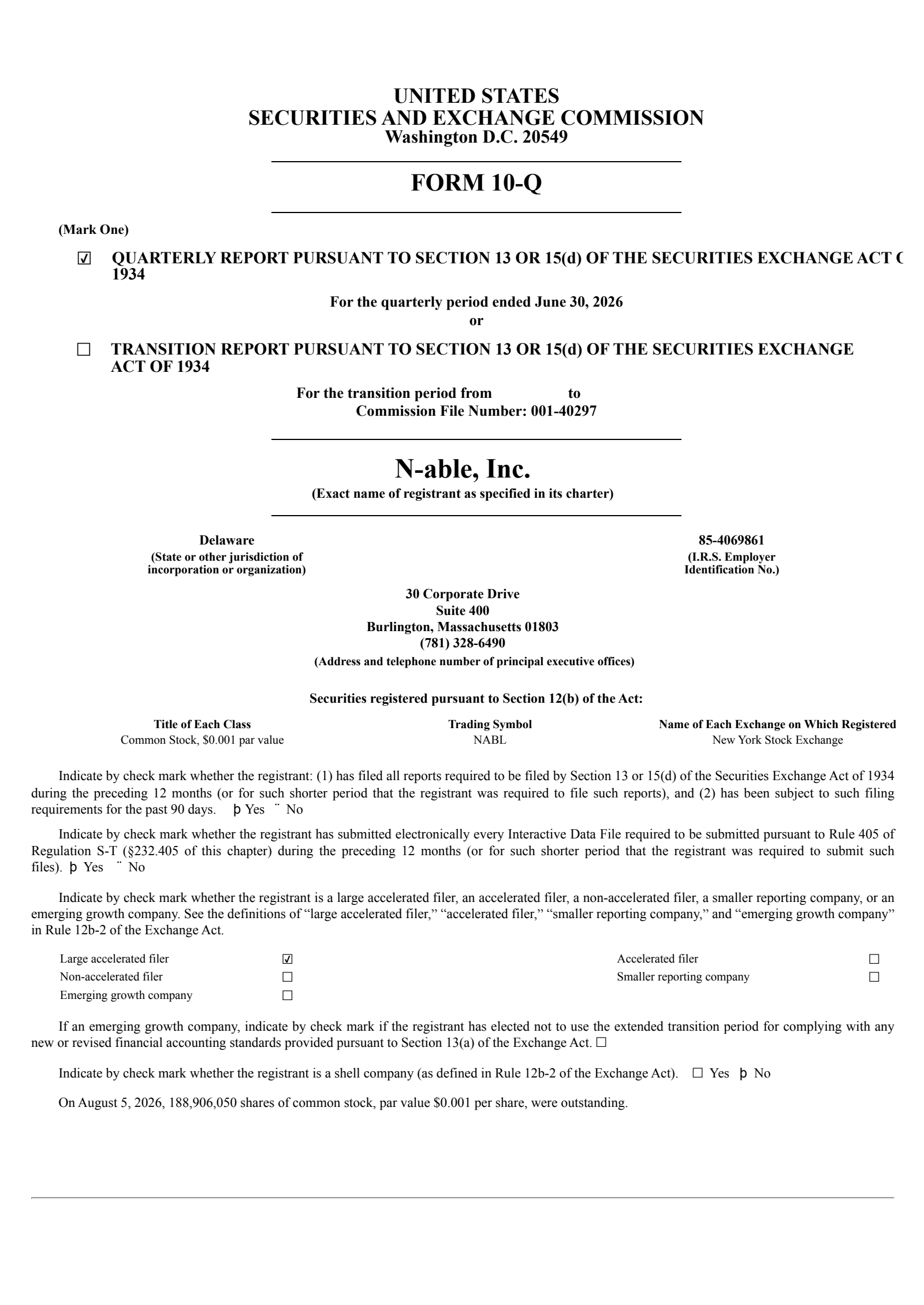 N-able's Q2 2026 Quarterly report