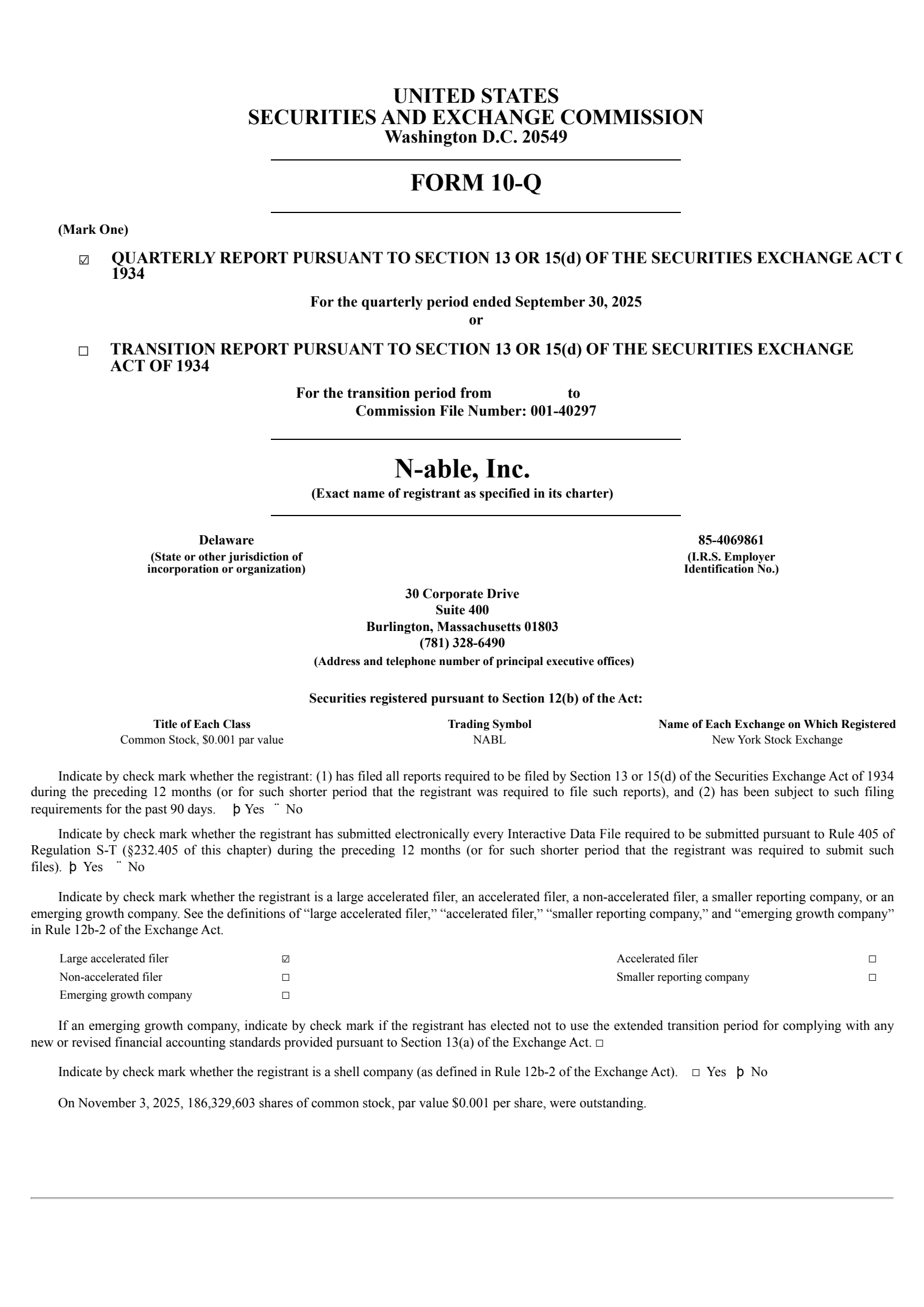 N-able's Q3 2025 Quarterly Report