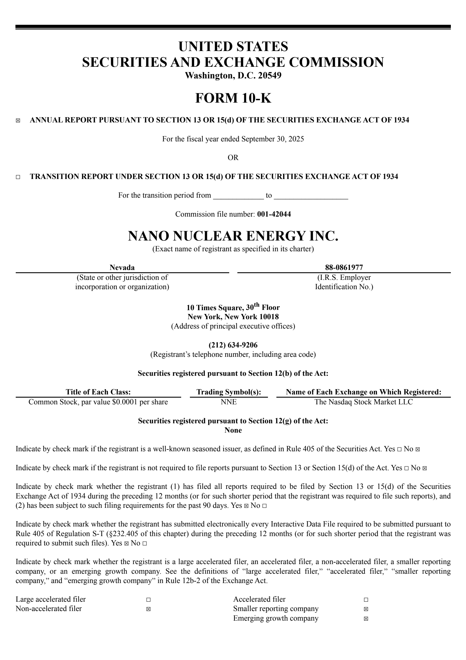 Nano Nuclear Energy's Q4 2025 Annual Report