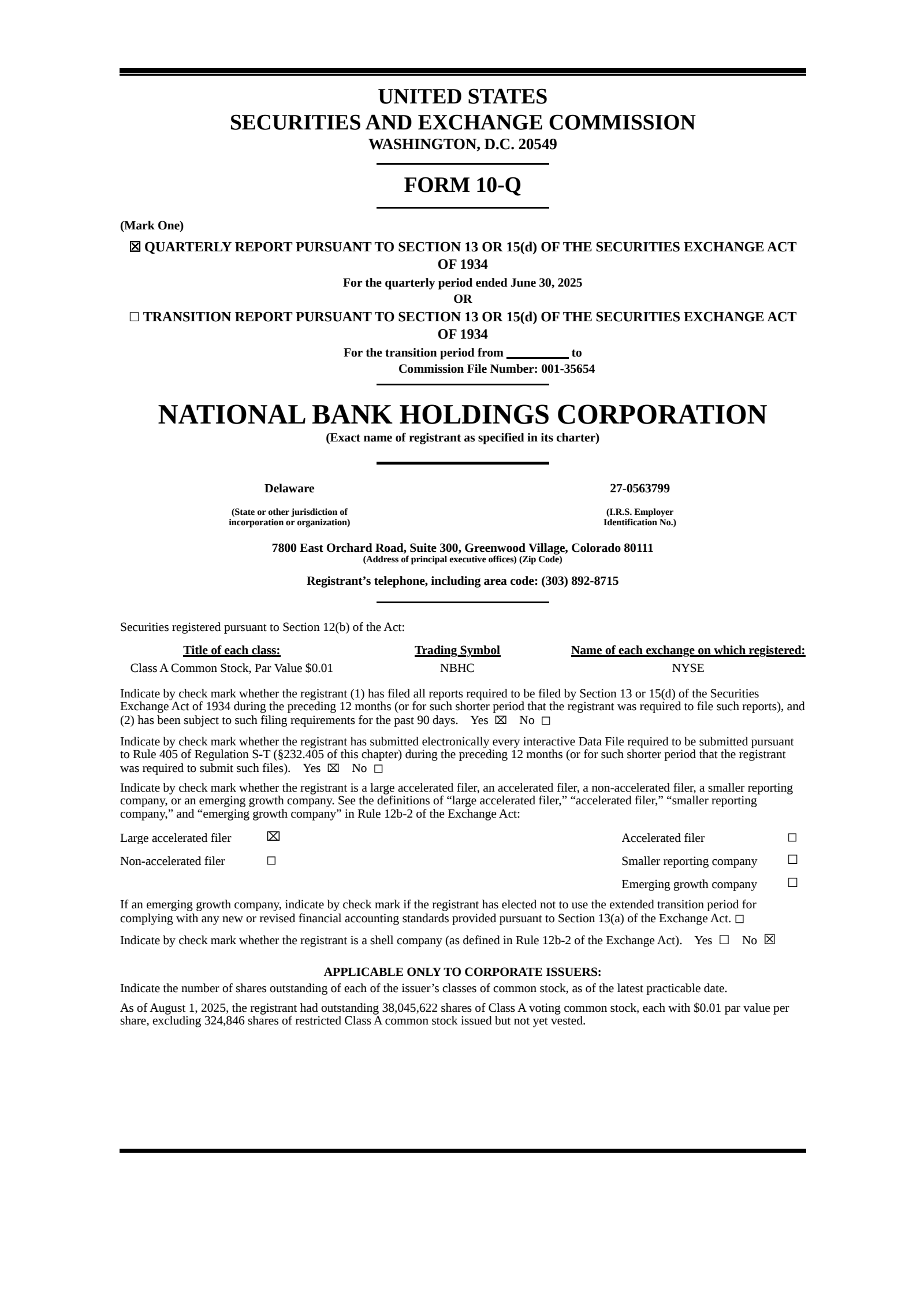National Bank's Q2 2025 Quarterly report