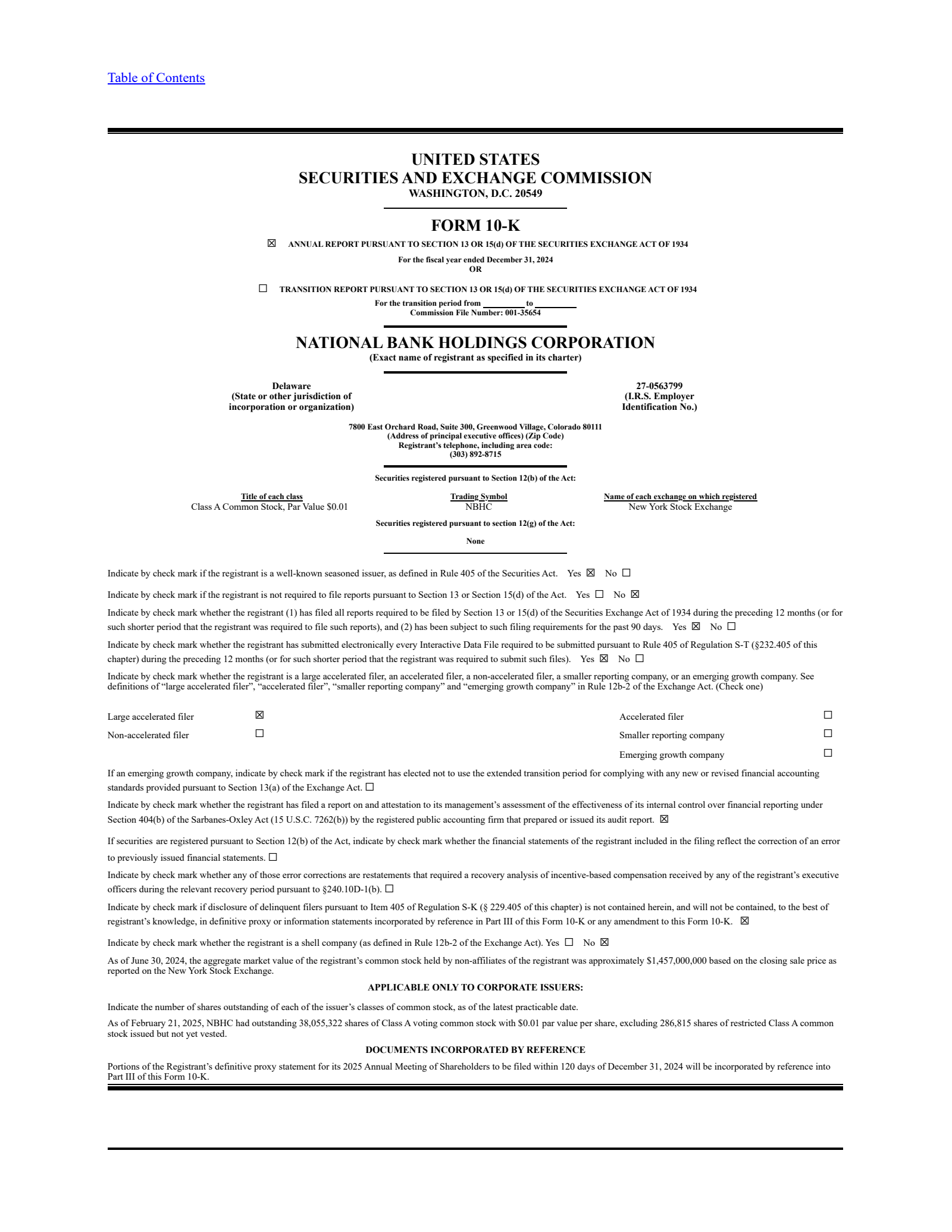 National Bank's Q4 2024 Annual report